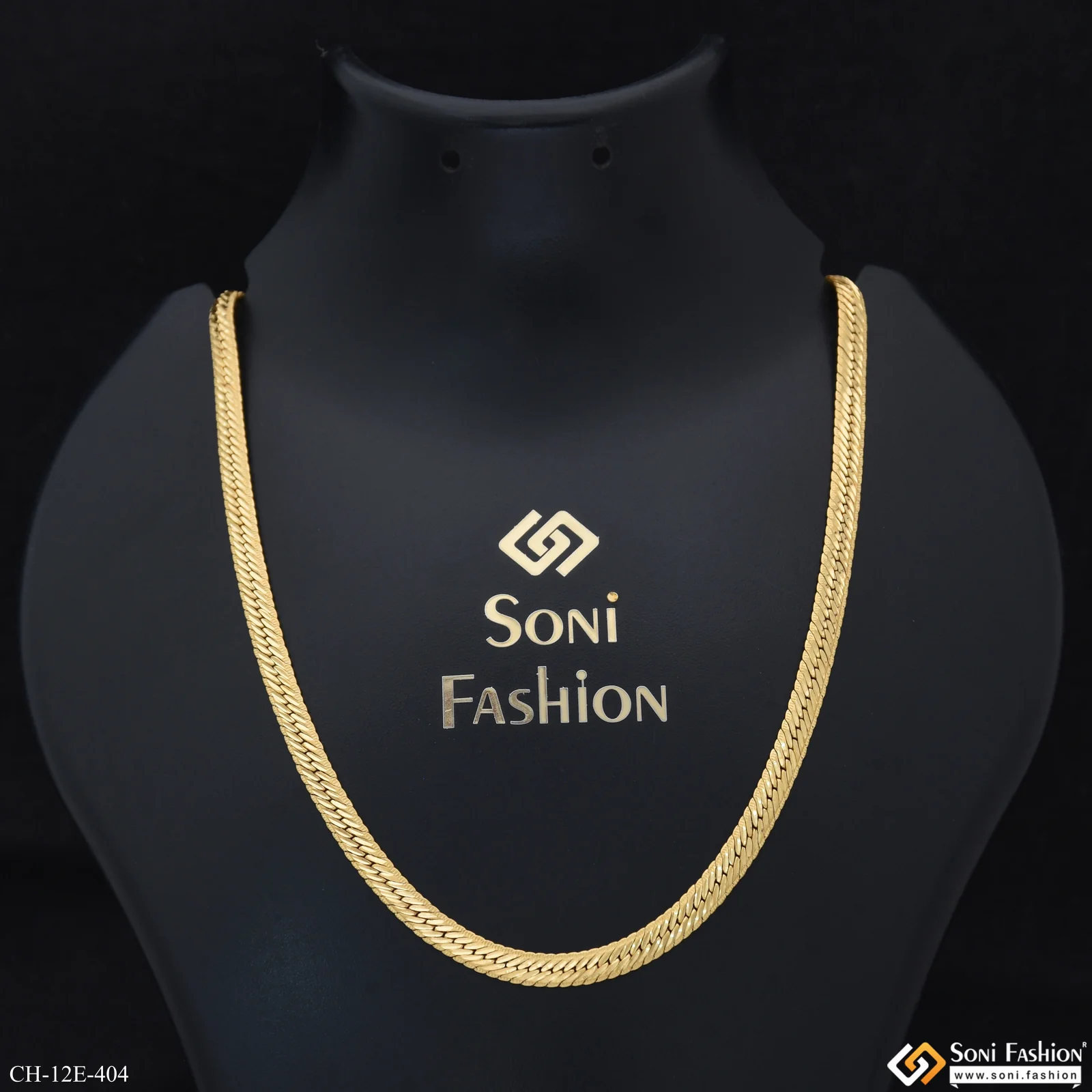 Artisanal Design Gold Plated Snake Chain for Men - Style E404 - Image 2