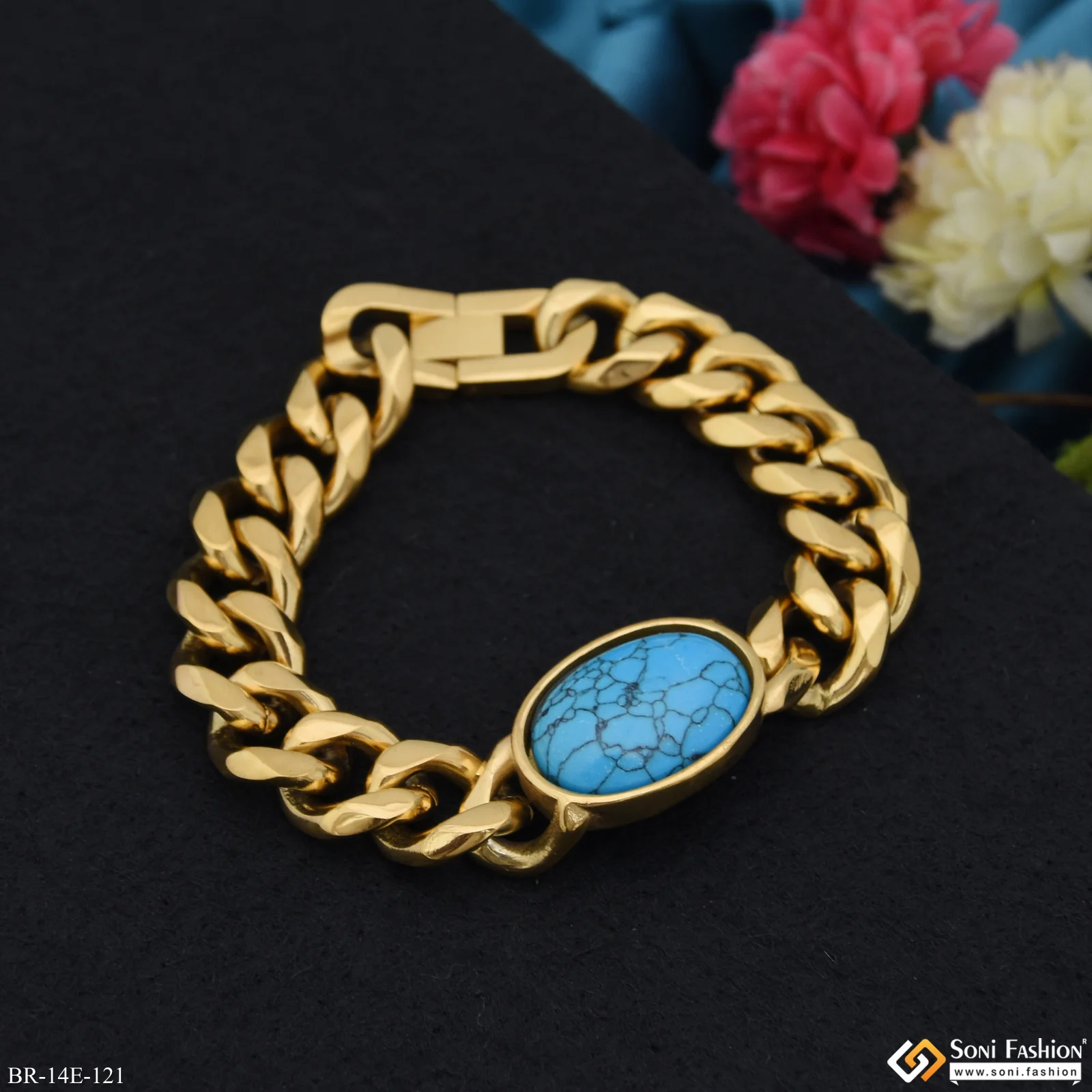 Artisanal Design Stainless Steel Link Bracelet for Men - Style E121 - Image 5