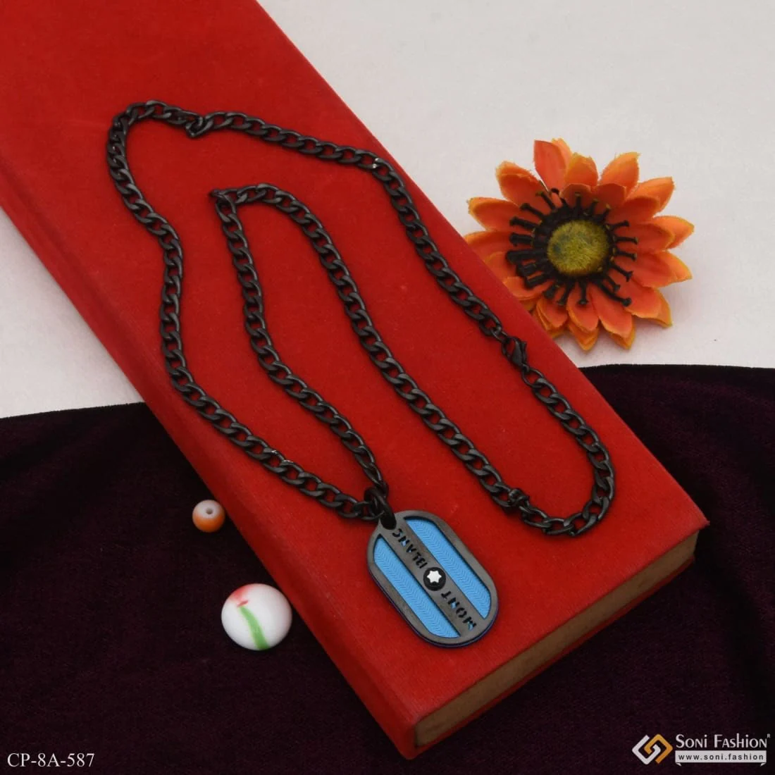 Attention-Getting Design Black Color Chain Pendant Combo for Men - Style A587 - Image 5
