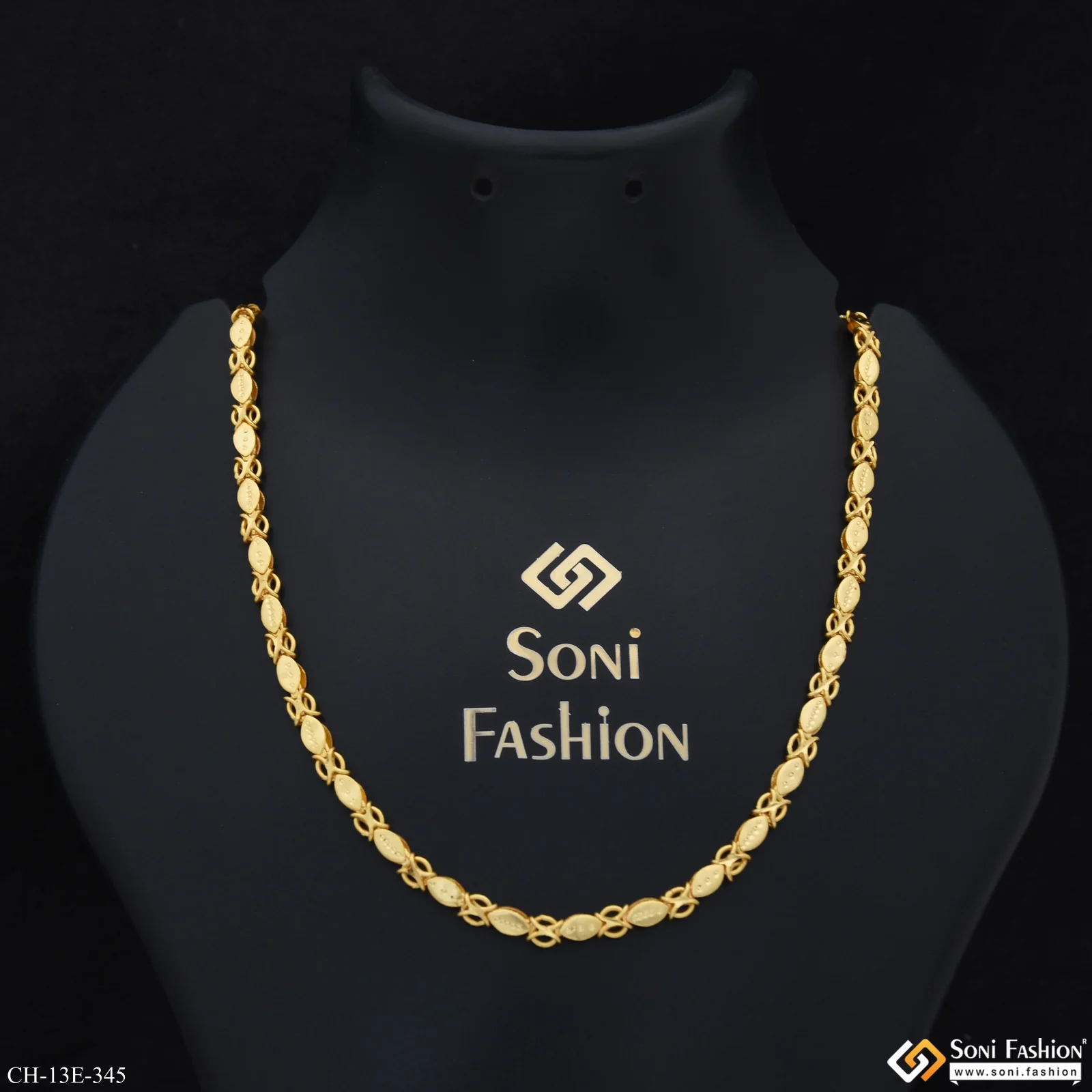 Attention-Getting Design Gold Plated Chain for Men - Style E345