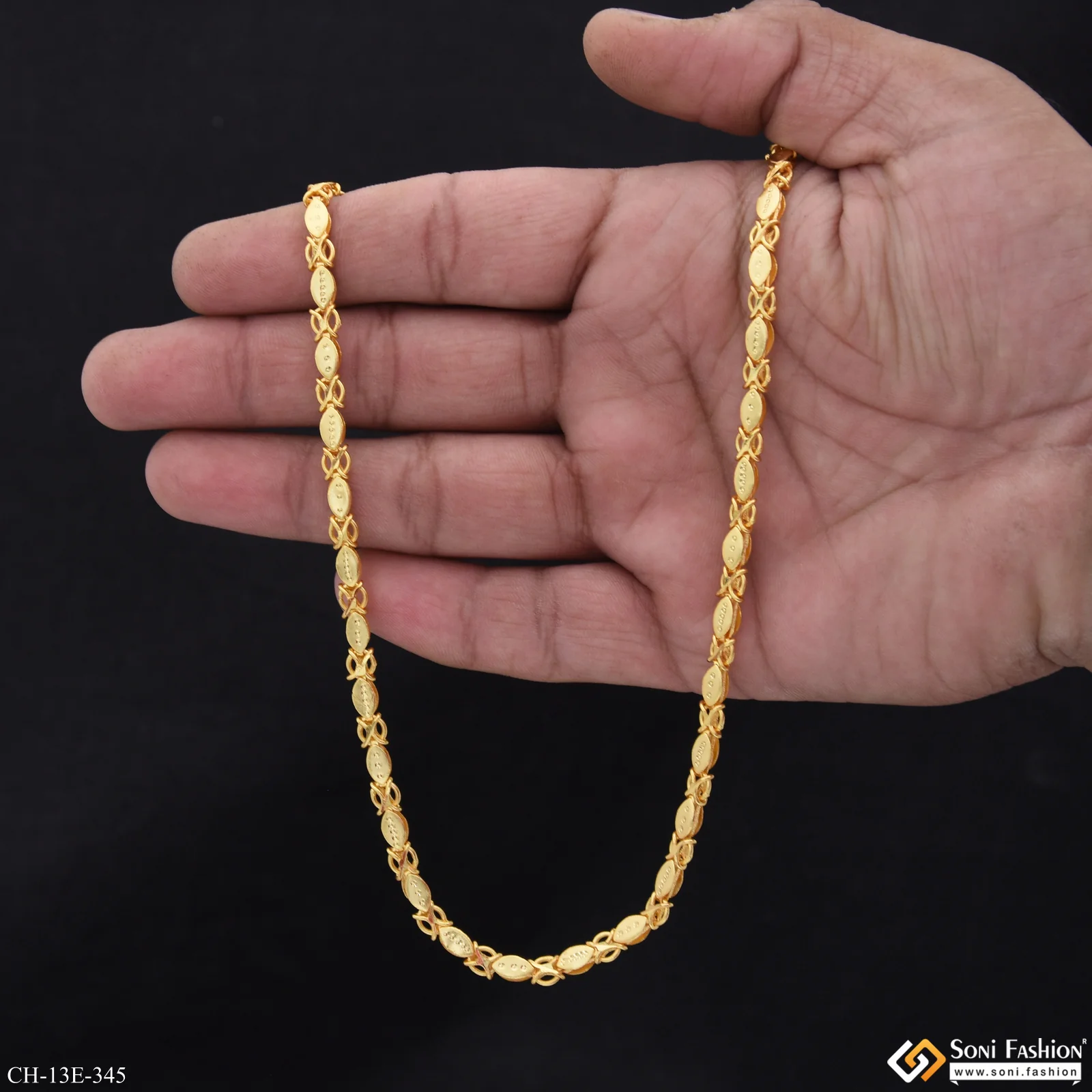 Attention-Getting Design Gold Plated Chain for Men - Style E345 - Image 6