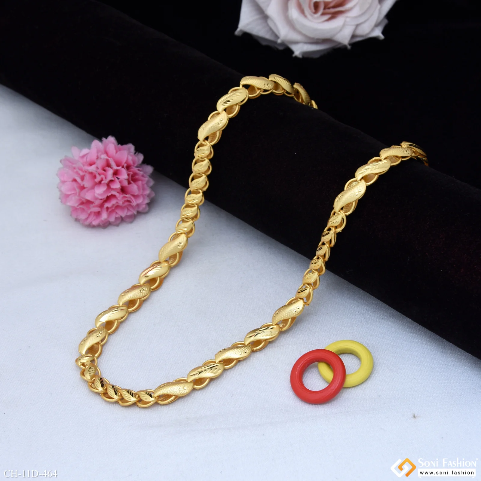 Attention-Getting Design Gold Plated Kohli Chain for Men - Style D464 - Image 3