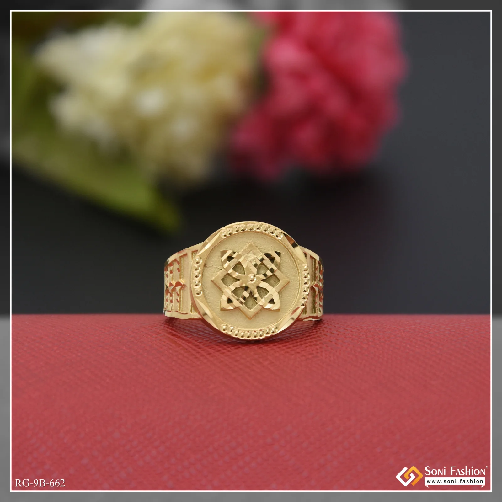 Attention-Getting Design Gold Plated Ring for Men - Style B662 - Image 3