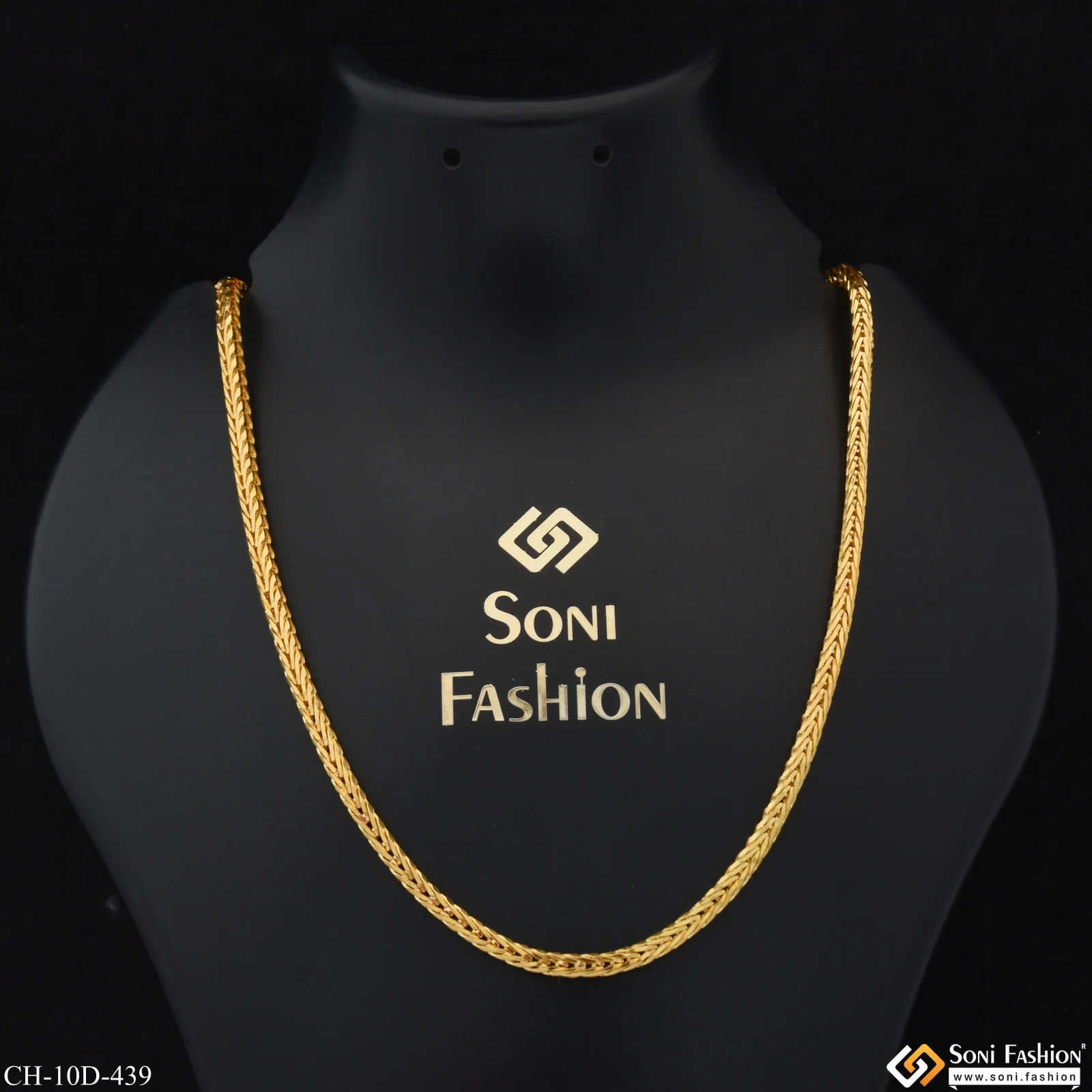 Attention-Getting Design Gold Plated Snake Chain for Men - Style D439 - Image 2