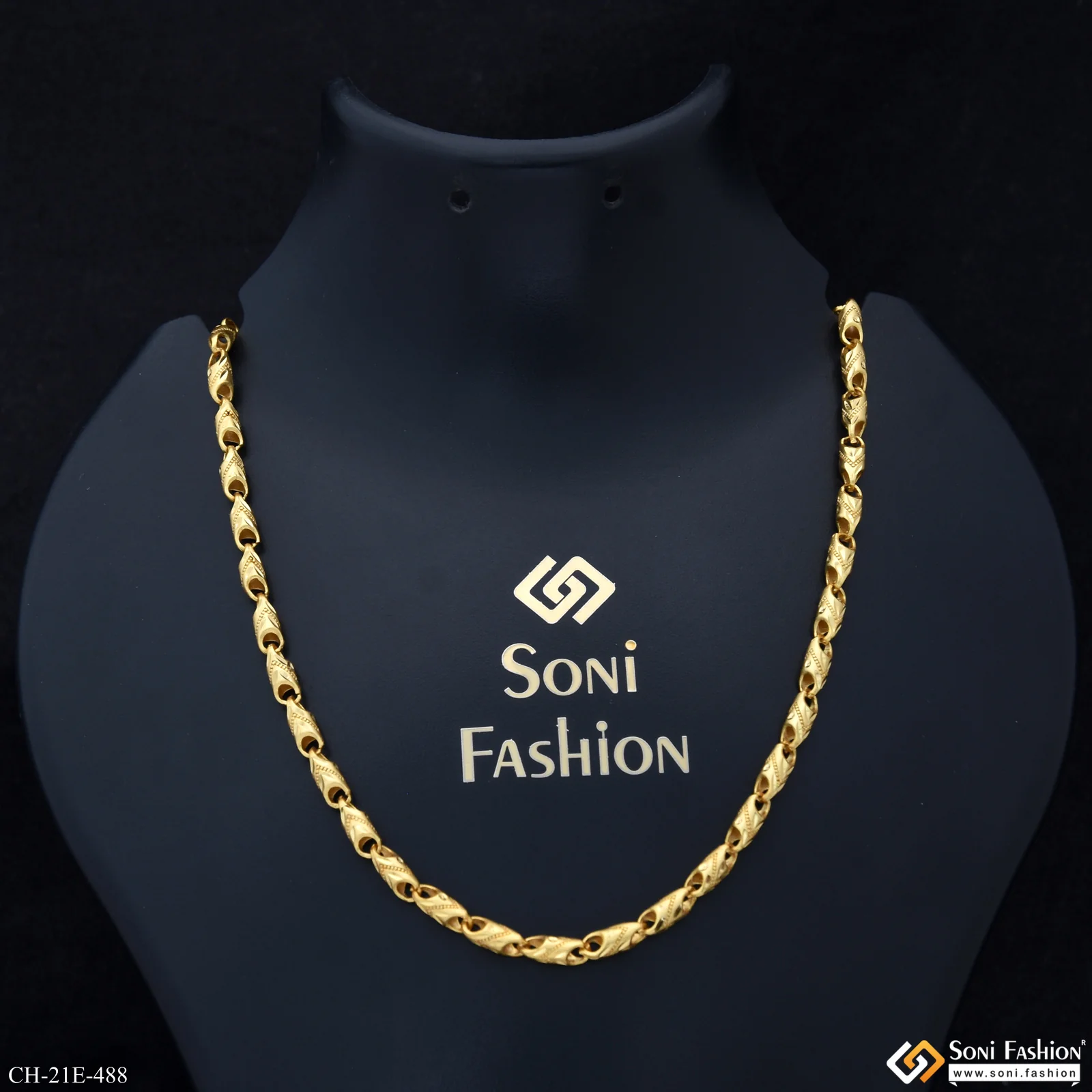 Awesome Design Gold Plated Chain for Men - Style E488