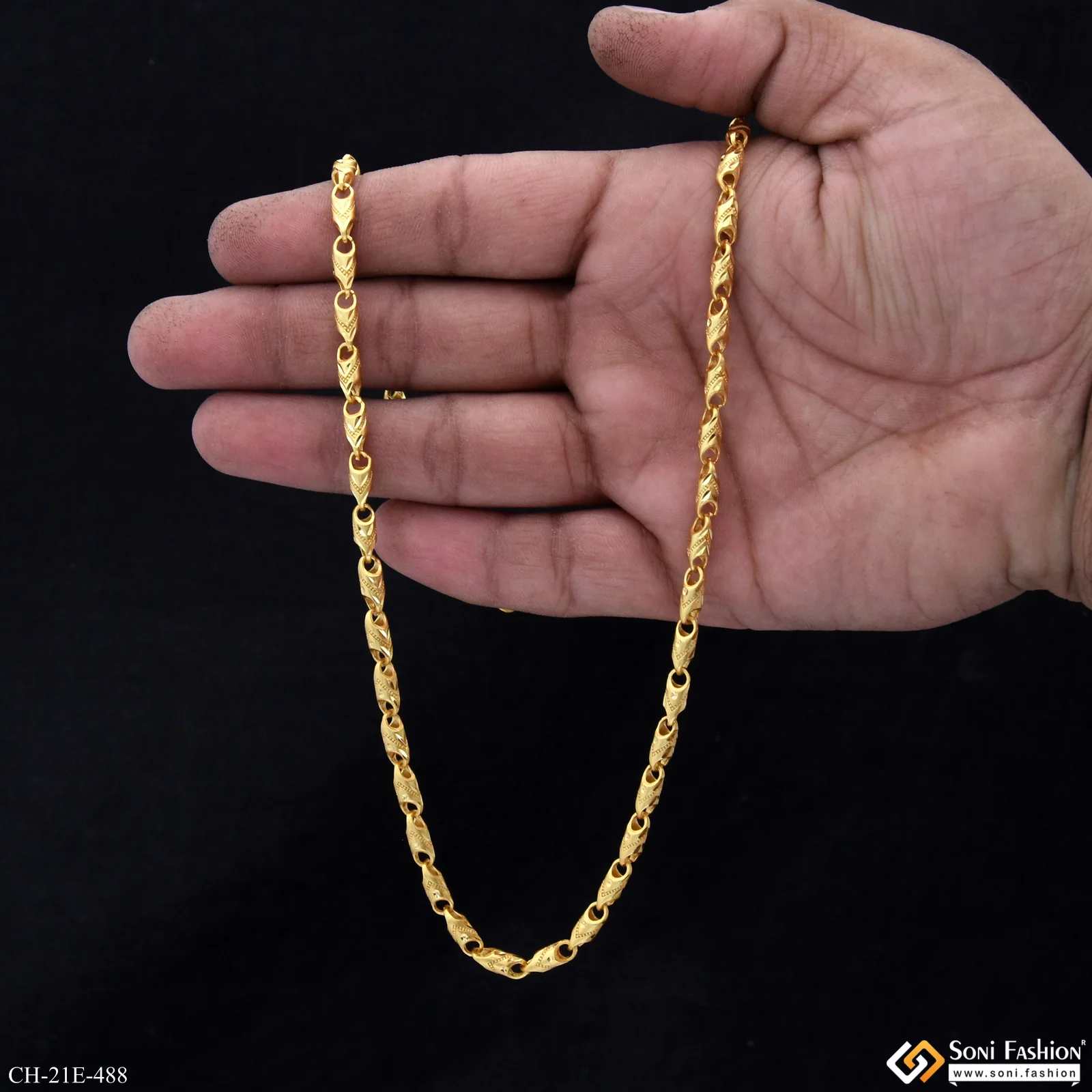 Awesome Design Gold Plated Chain for Men - Style E488 - Image 6