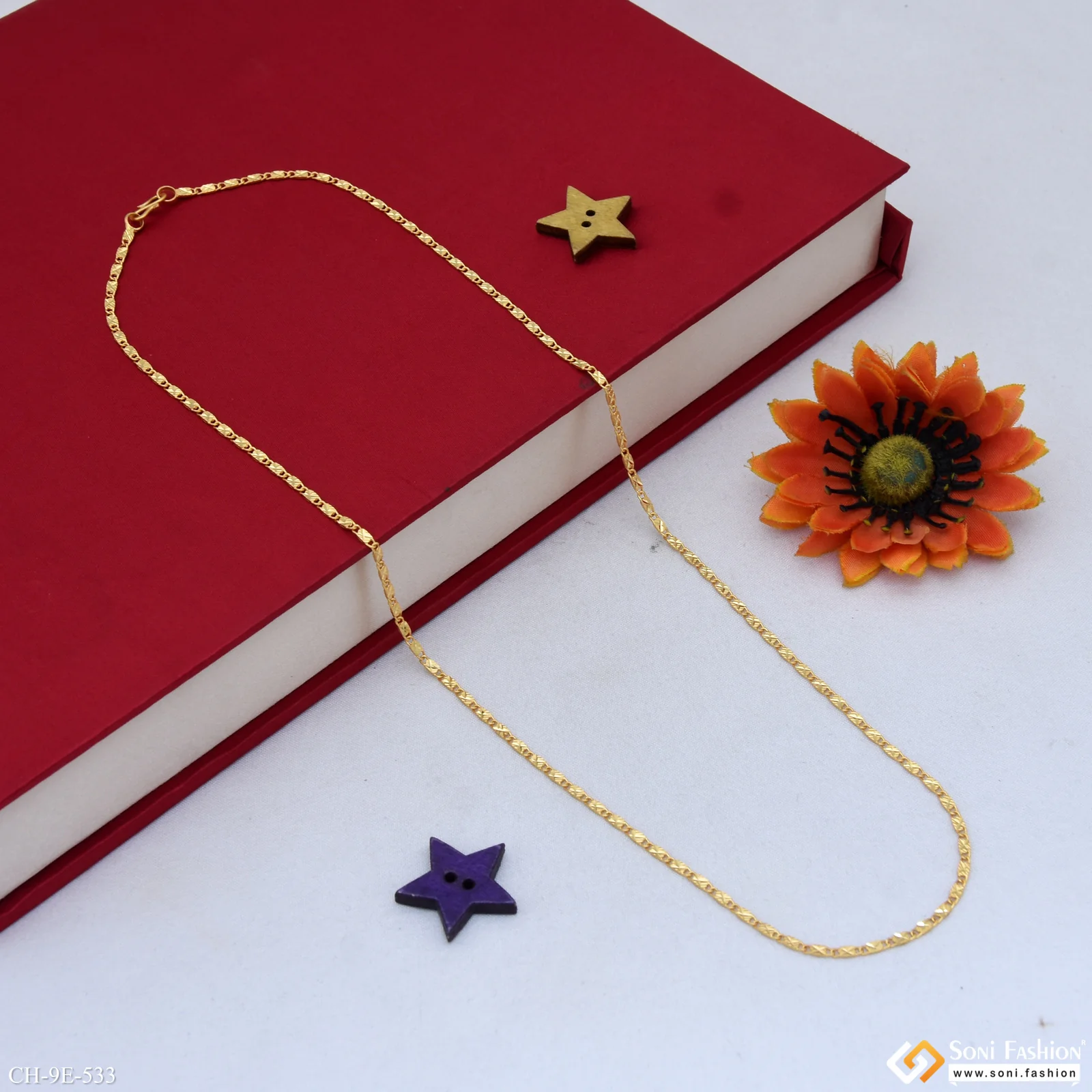 Awesome Design Gold Plated Chain for Men - Style E533 - Image 4