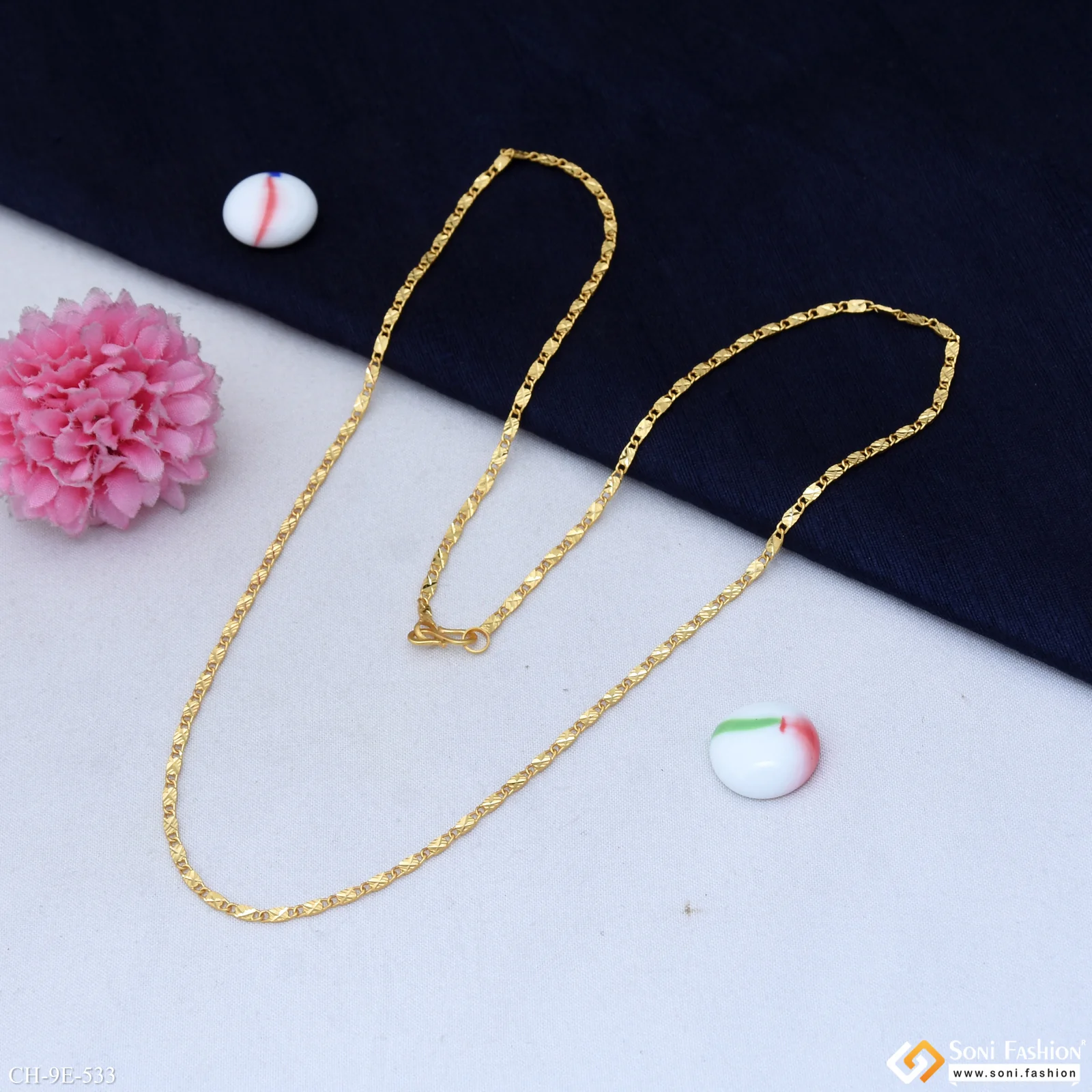 Awesome Design Gold Plated Chain for Men - Style E533 - Image 5