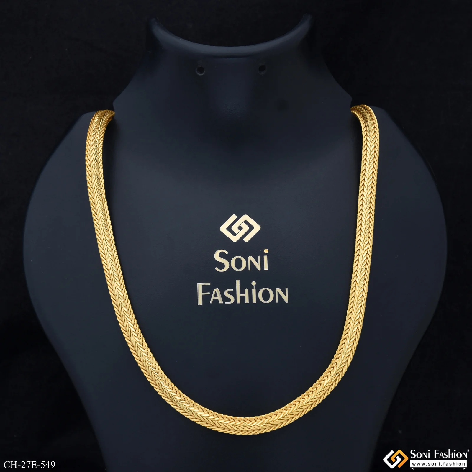 Awesome Design Gold Plated Chain for Men - Style E549