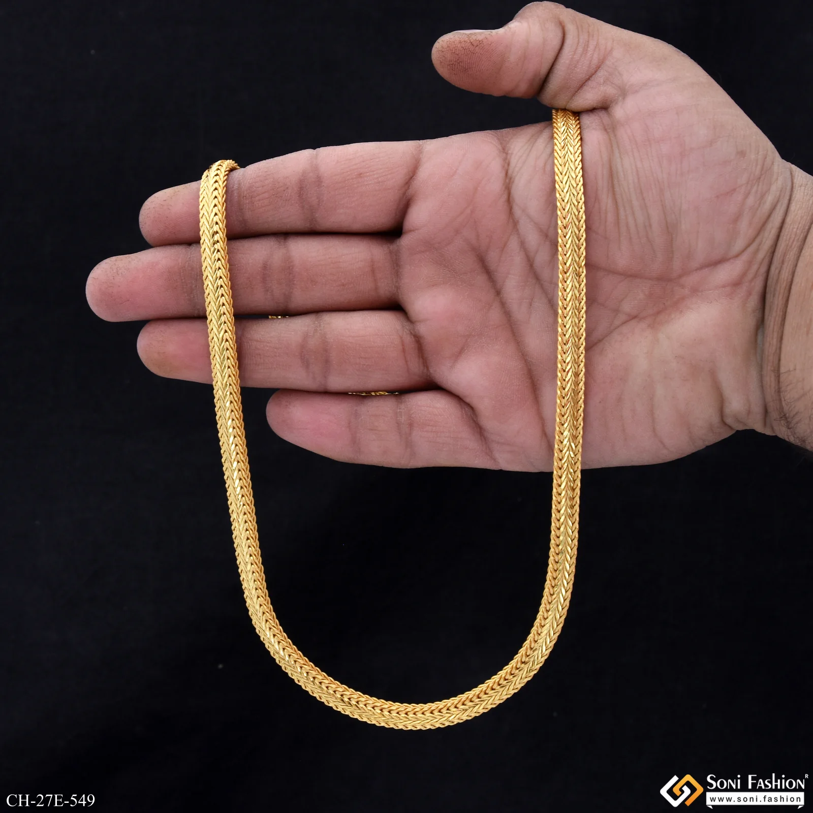 Awesome Design Gold Plated Chain for Men - Style E549 - Image 6