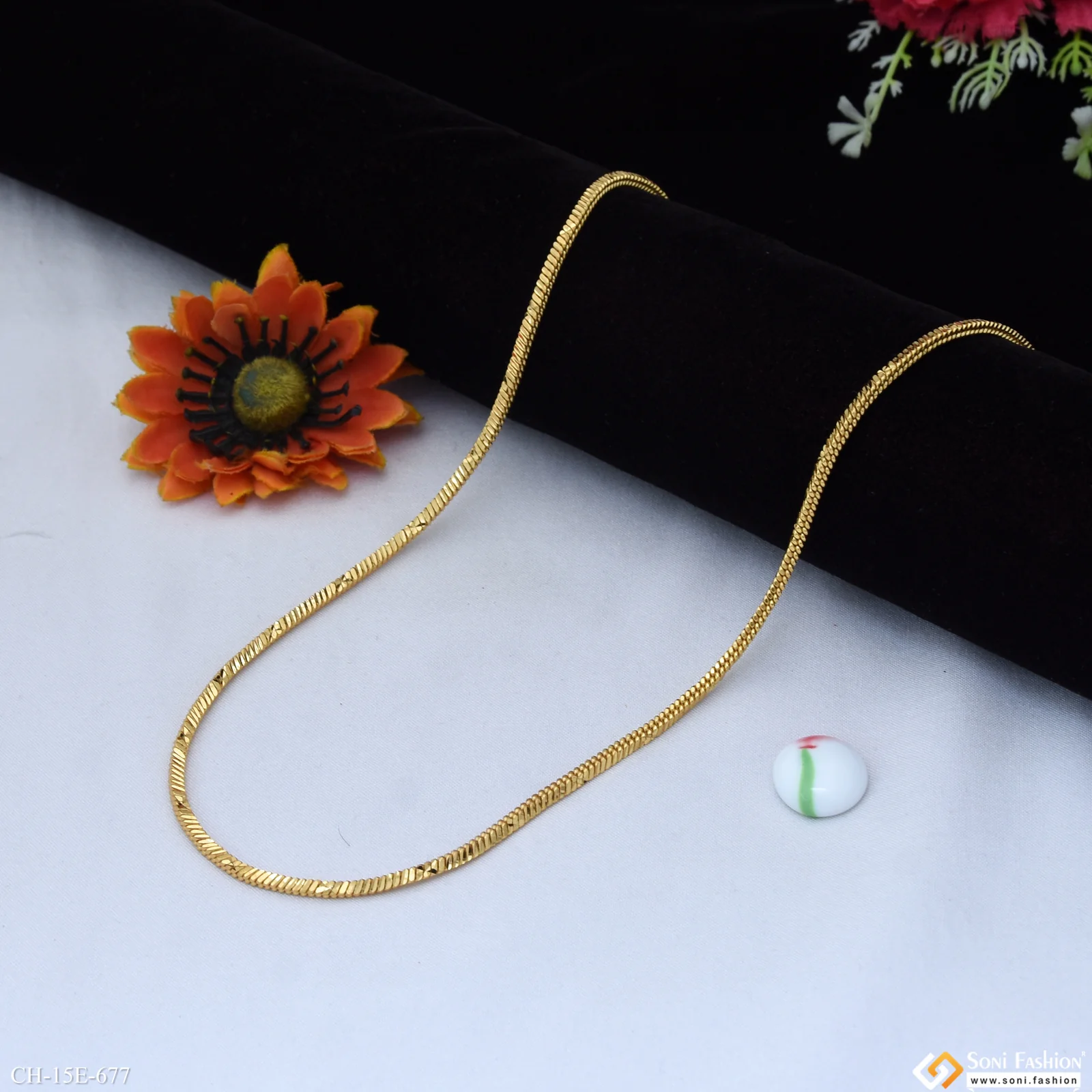 Awesome Design Gold Plated Chain for Men - Style E677 - Image 3