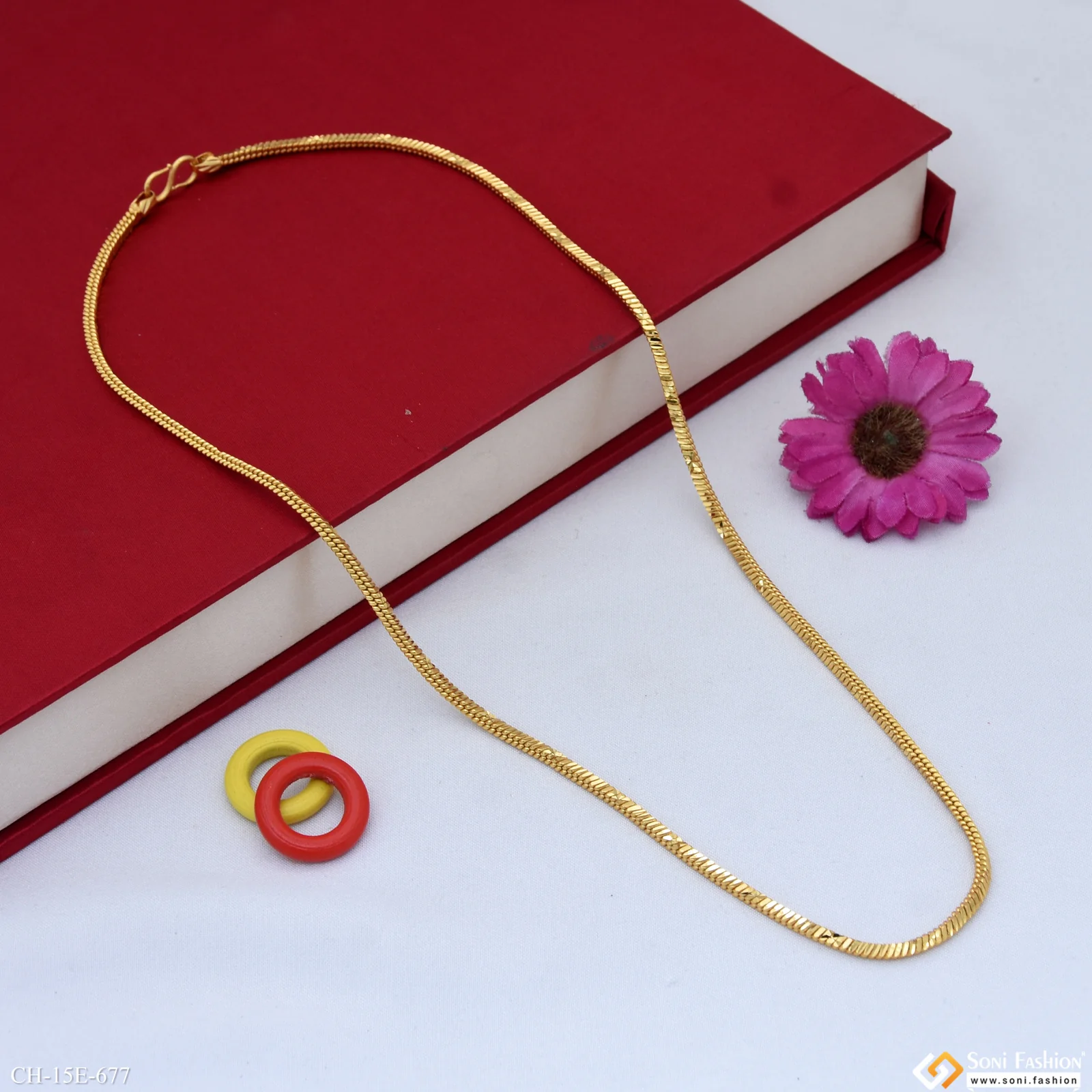 Awesome Design Gold Plated Chain for Men - Style E677 - Image 4