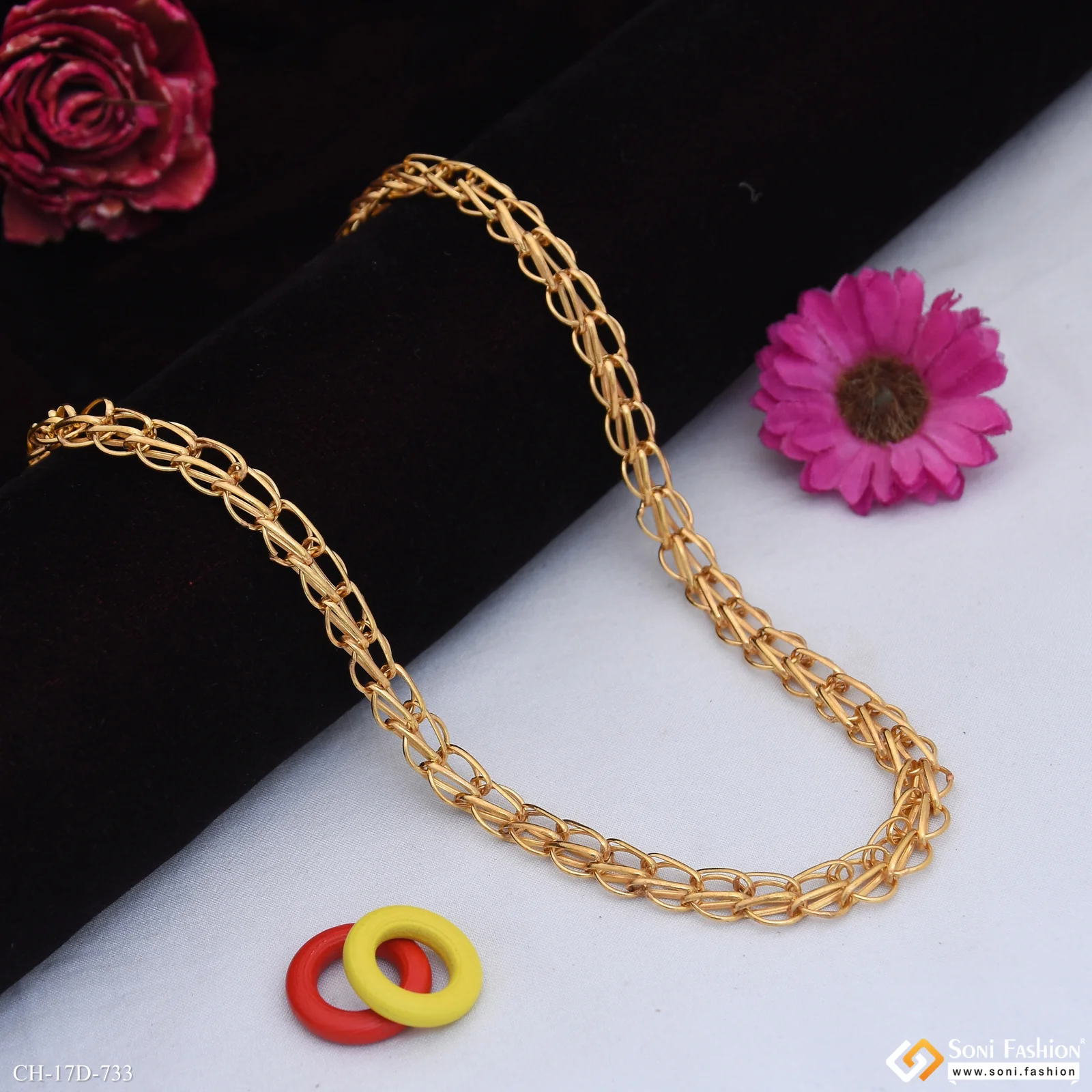 Awesome Design Gold Plated Linked Chain for Men - Style D733 - Image 5