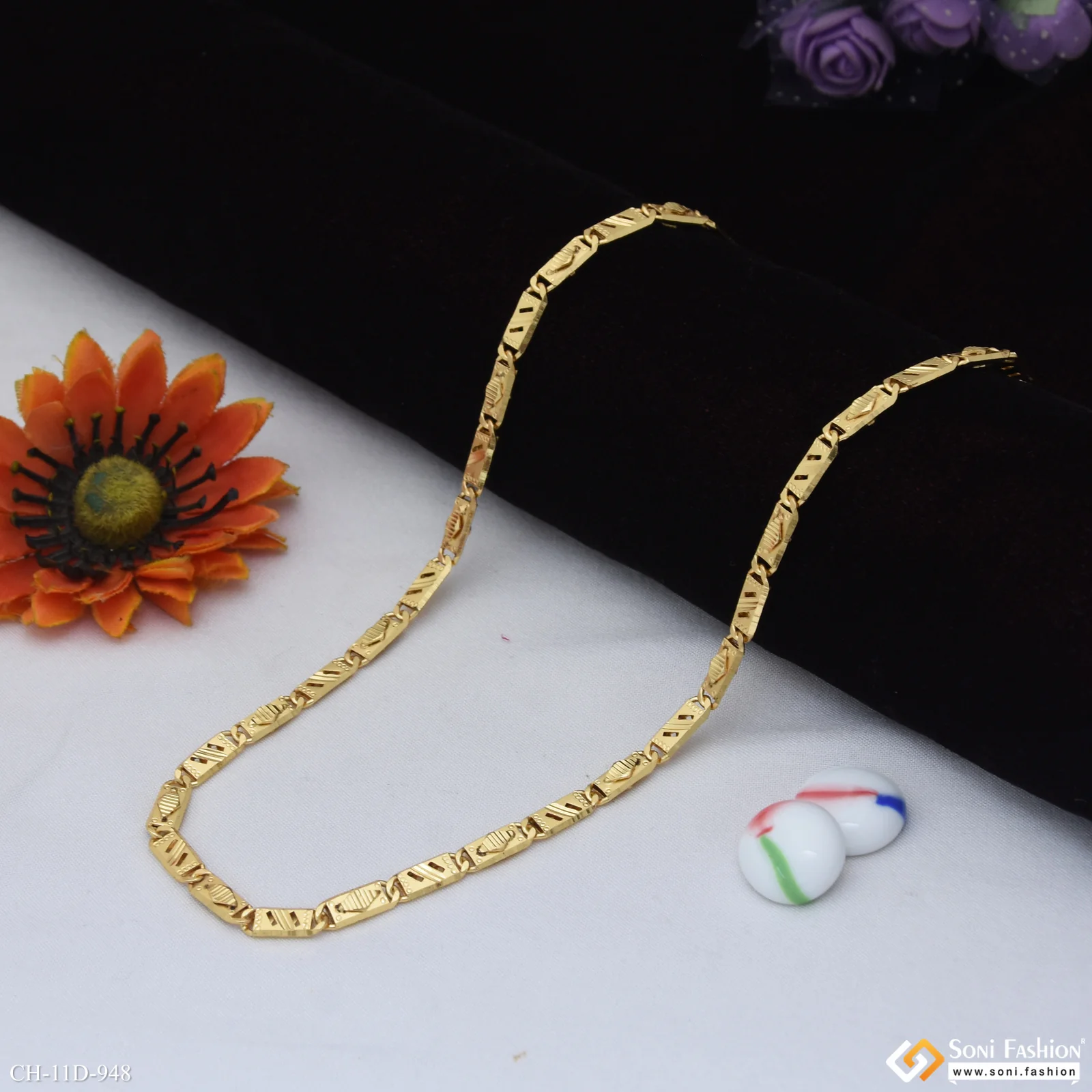 Awesome Design Gold Plated Nawabi Chain for Men - Style D948 - Image 3