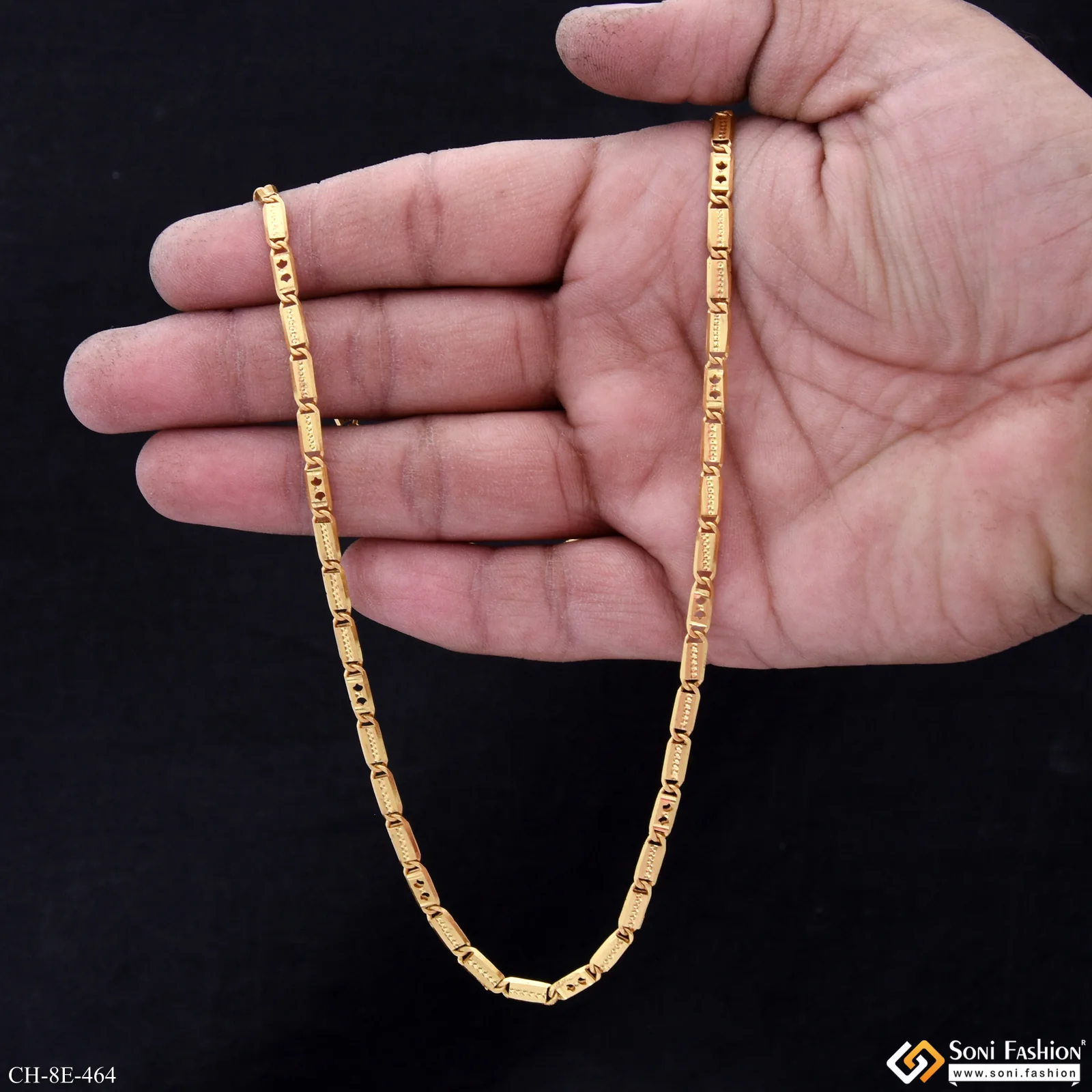 Awesome Design Gold Plated Nawabi Chain for Men - Style E464 - Image 2