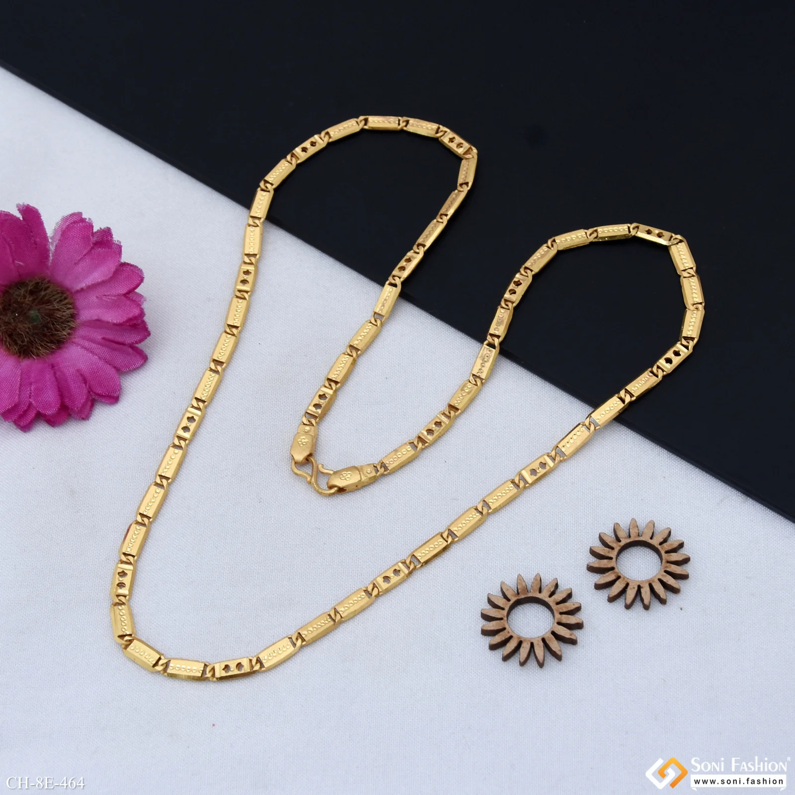 Awesome Design Gold Plated Nawabi Chain for Men - Style E464 - Image 5
