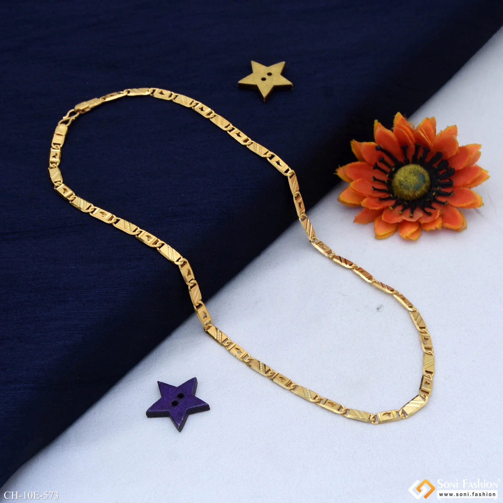 Awesome Design Gold Plated Nawabi Chain for Men - Style E573 - Image 4