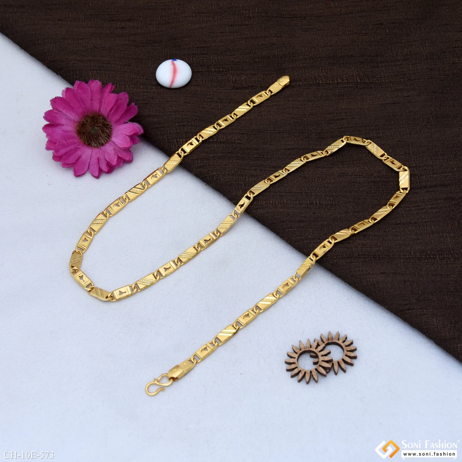 Awesome Design Gold Plated Nawabi Chain for Men - Style E573 - Image 5