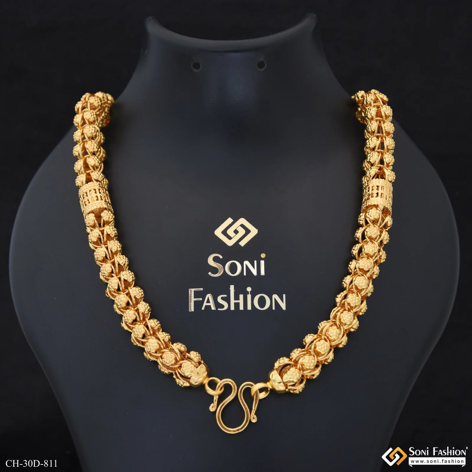 Awesome Design Gold Plated Rajwadi Chain for Men - Style D811 - Image 2