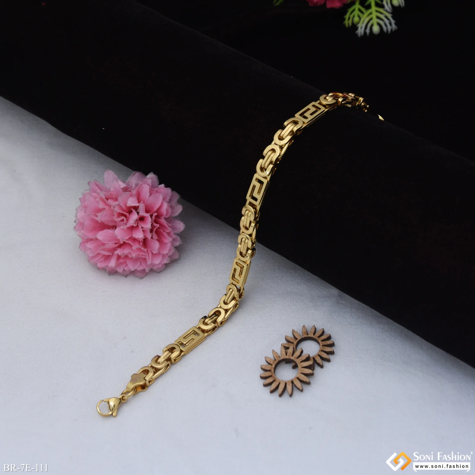 Awesome Design Stainless Steel Link Bracelet for Men - Style E111 - Image 2