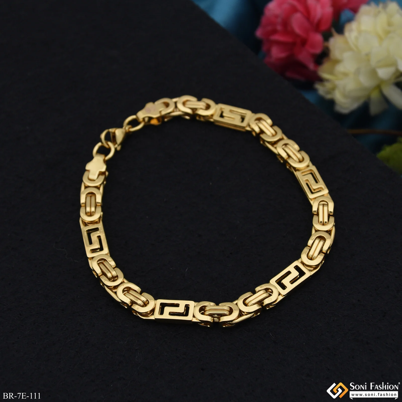 Awesome Design Stainless Steel Link Bracelet for Men - Style E111 - Image 3