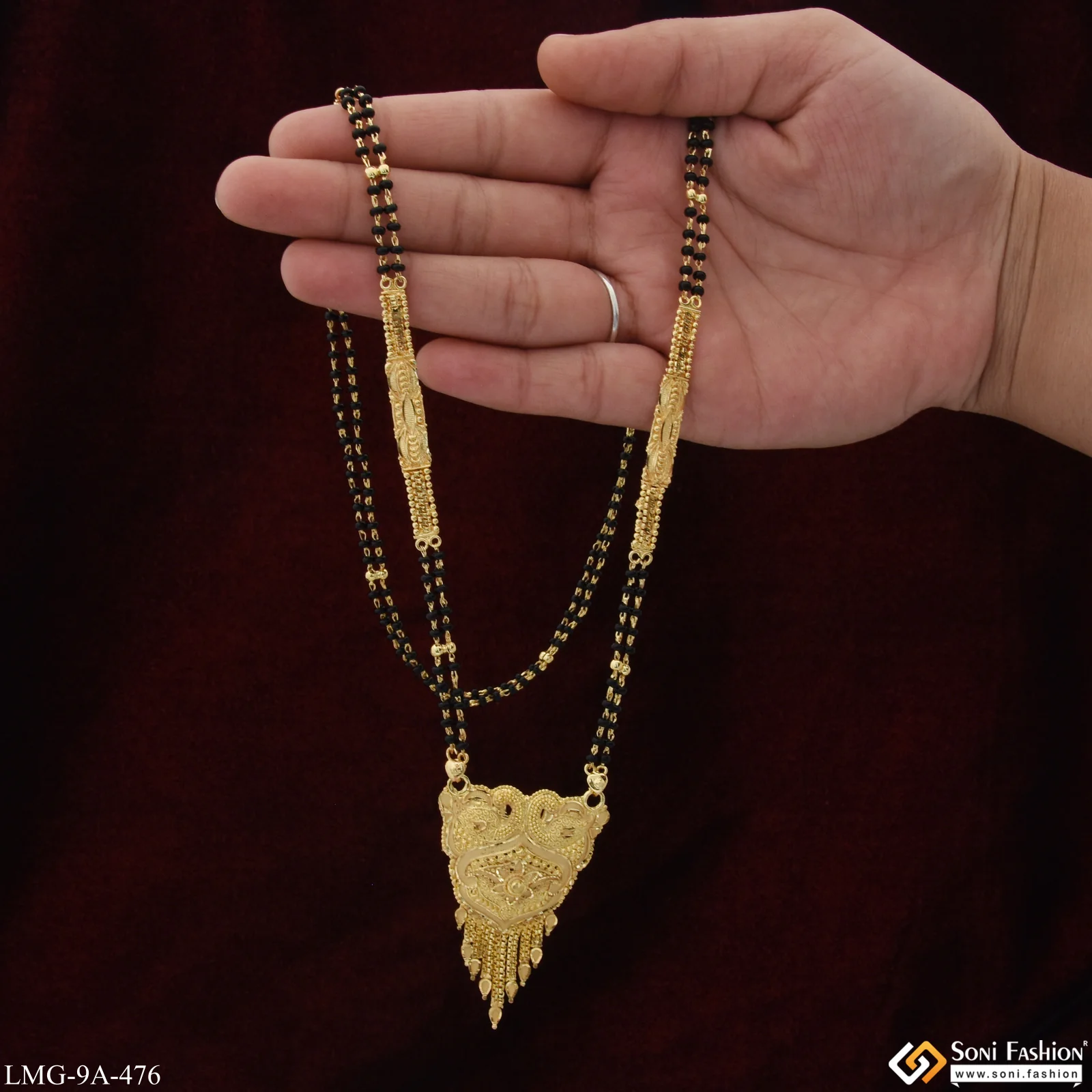 Beautiful Design Casual Design Gold Plated Mangalsutra for Women - Style A476 - Image 3