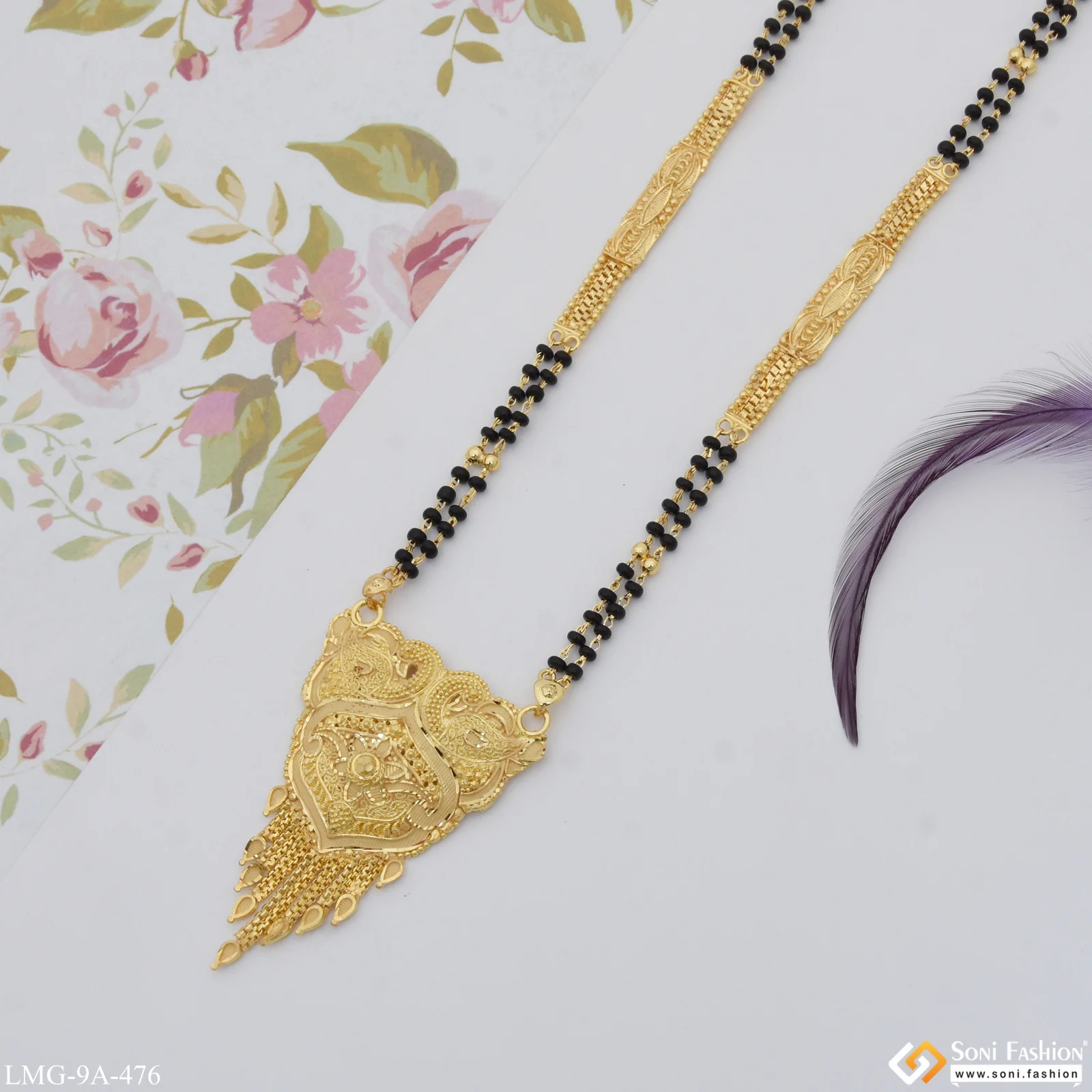 Beautiful Design Casual Design Gold Plated Mangalsutra for Women - Style A476 - Image 4