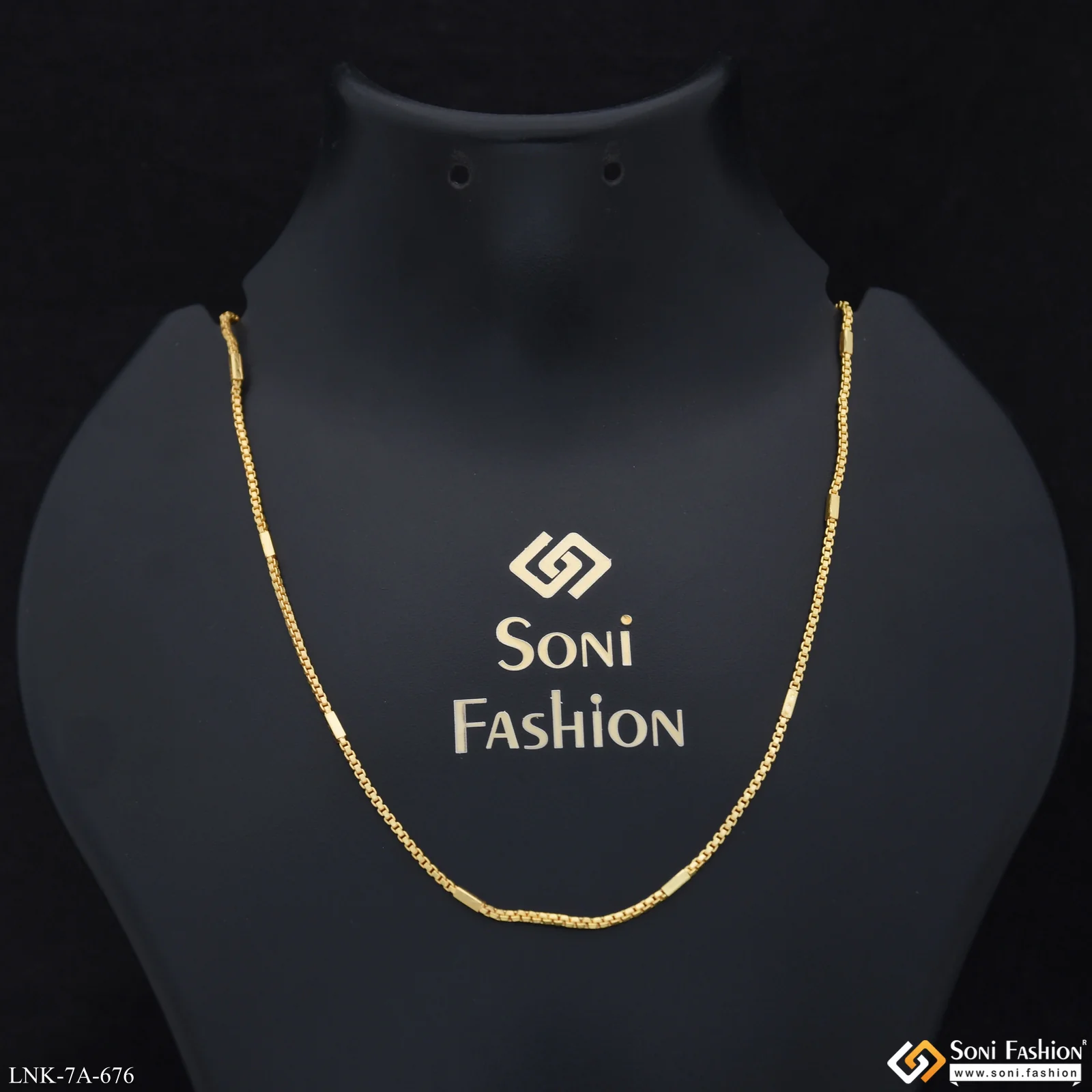 Beautiful Design Gold Plated Chain for Ladies - Style A676