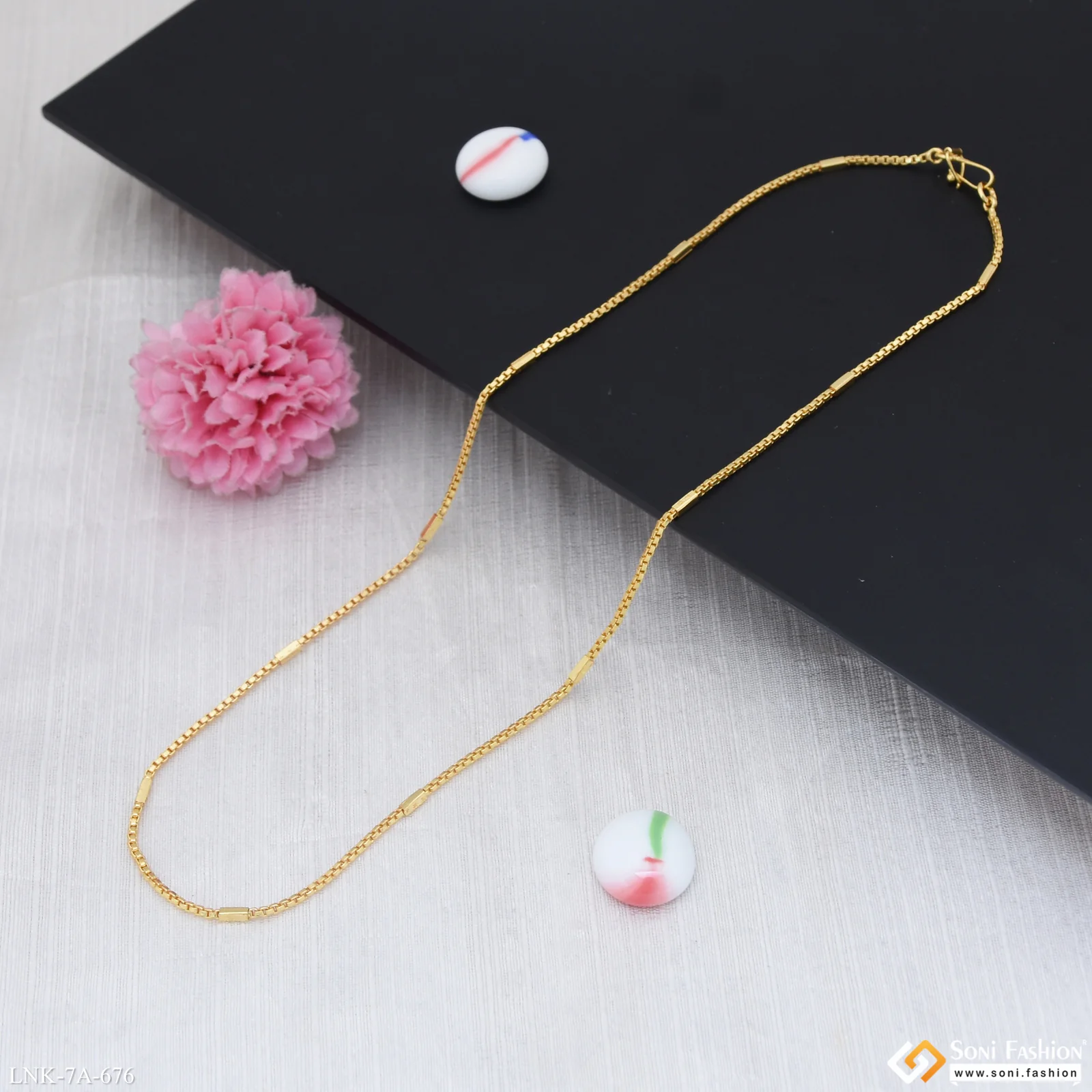 Beautiful Design Gold Plated Chain for Ladies - Style A676 - Image 5
