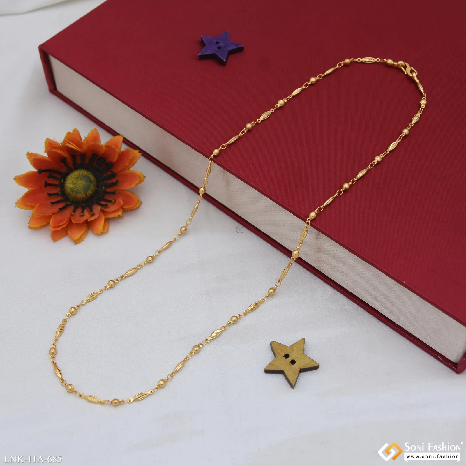 Beautiful Design Gold Plated Chain for Ladies - Style A685 - Image 5