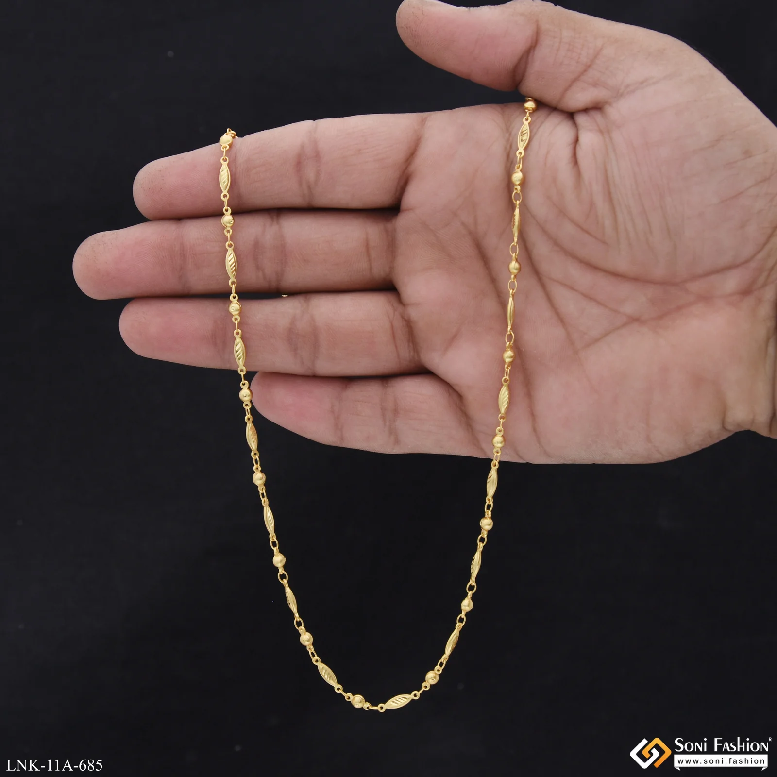 Beautiful Design Gold Plated Chain for Ladies - Style A685 - Image 6