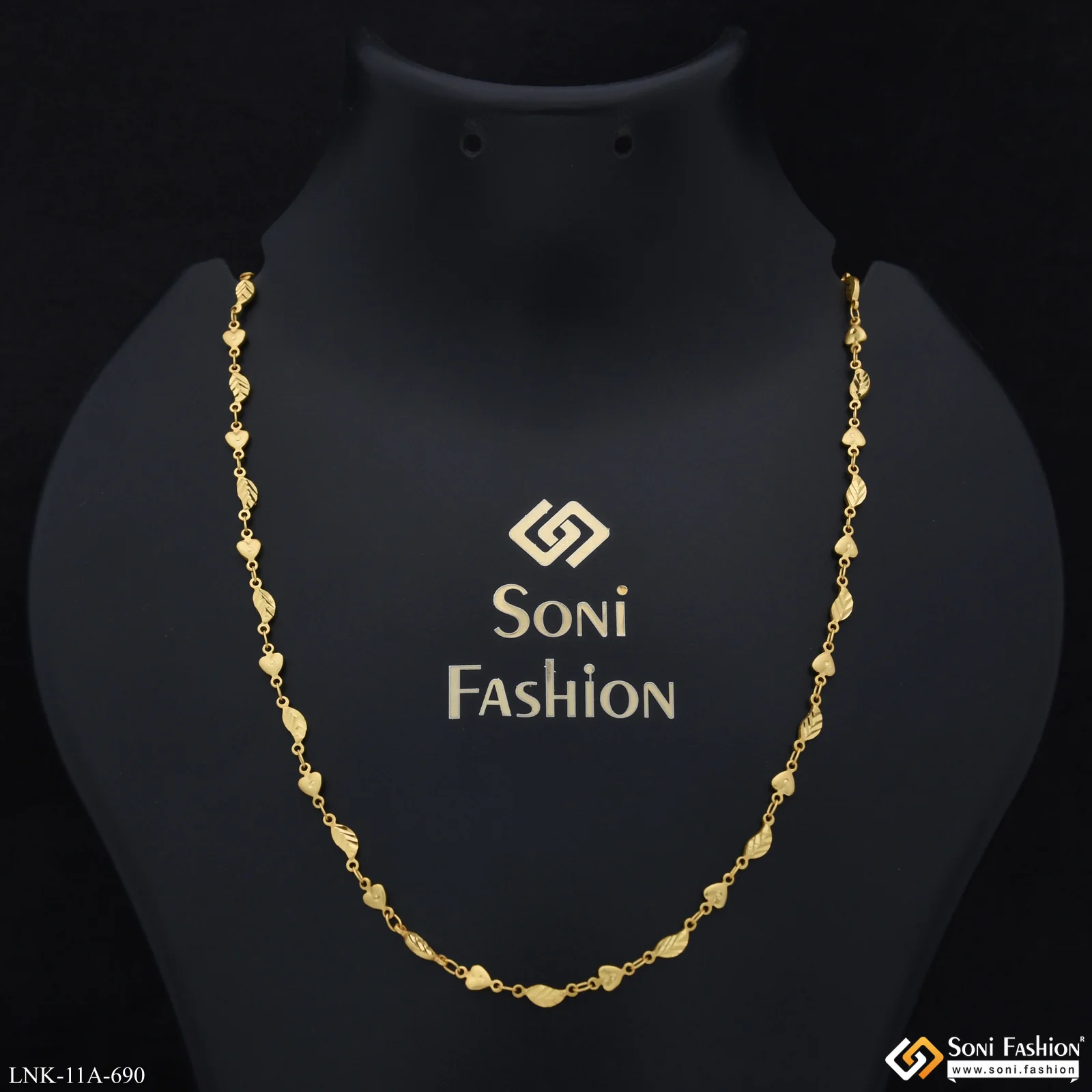 Beautiful Design Gold Plated Chain for Ladies - Style A690