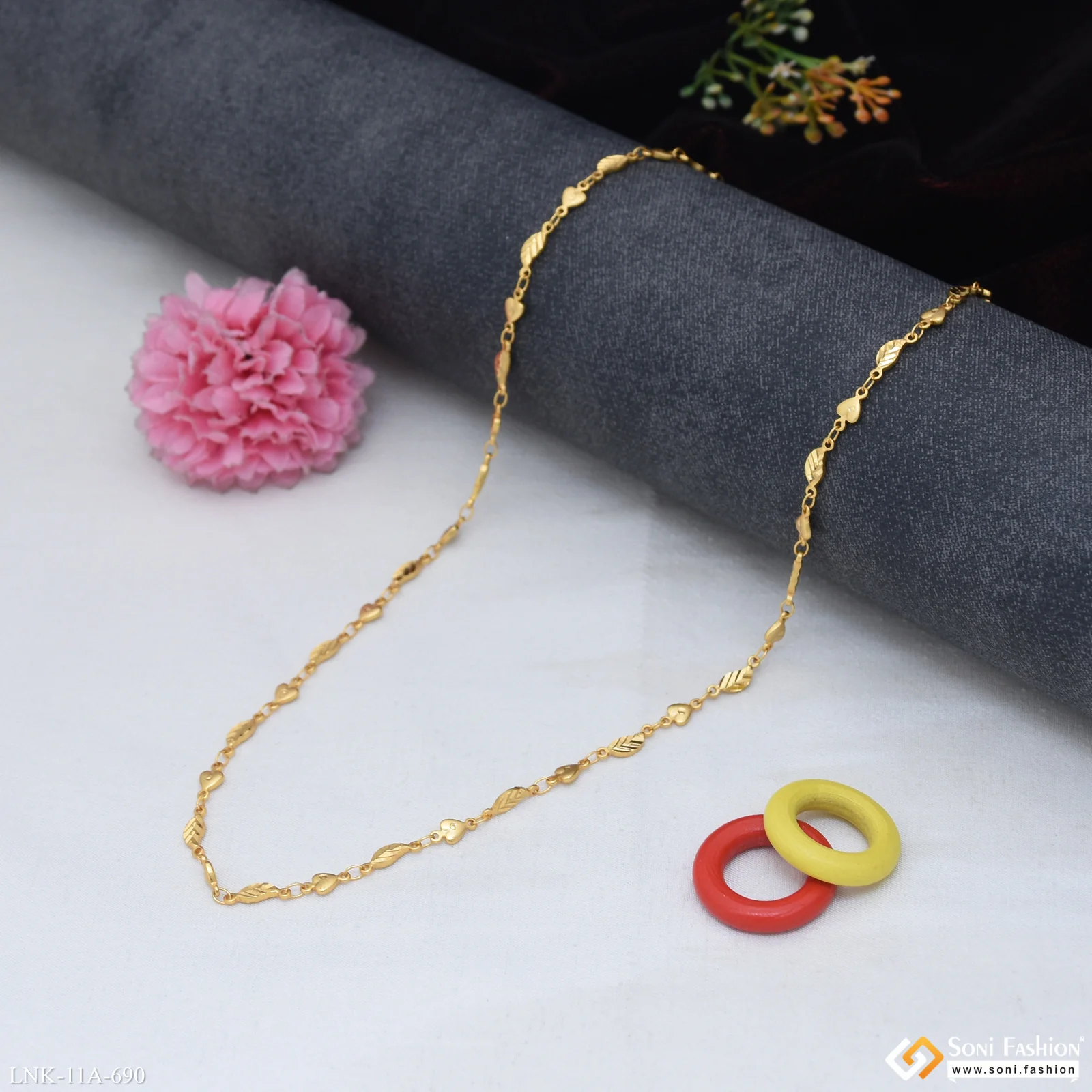 Beautiful Design Gold Plated Chain for Ladies - Style A690 - Image 3