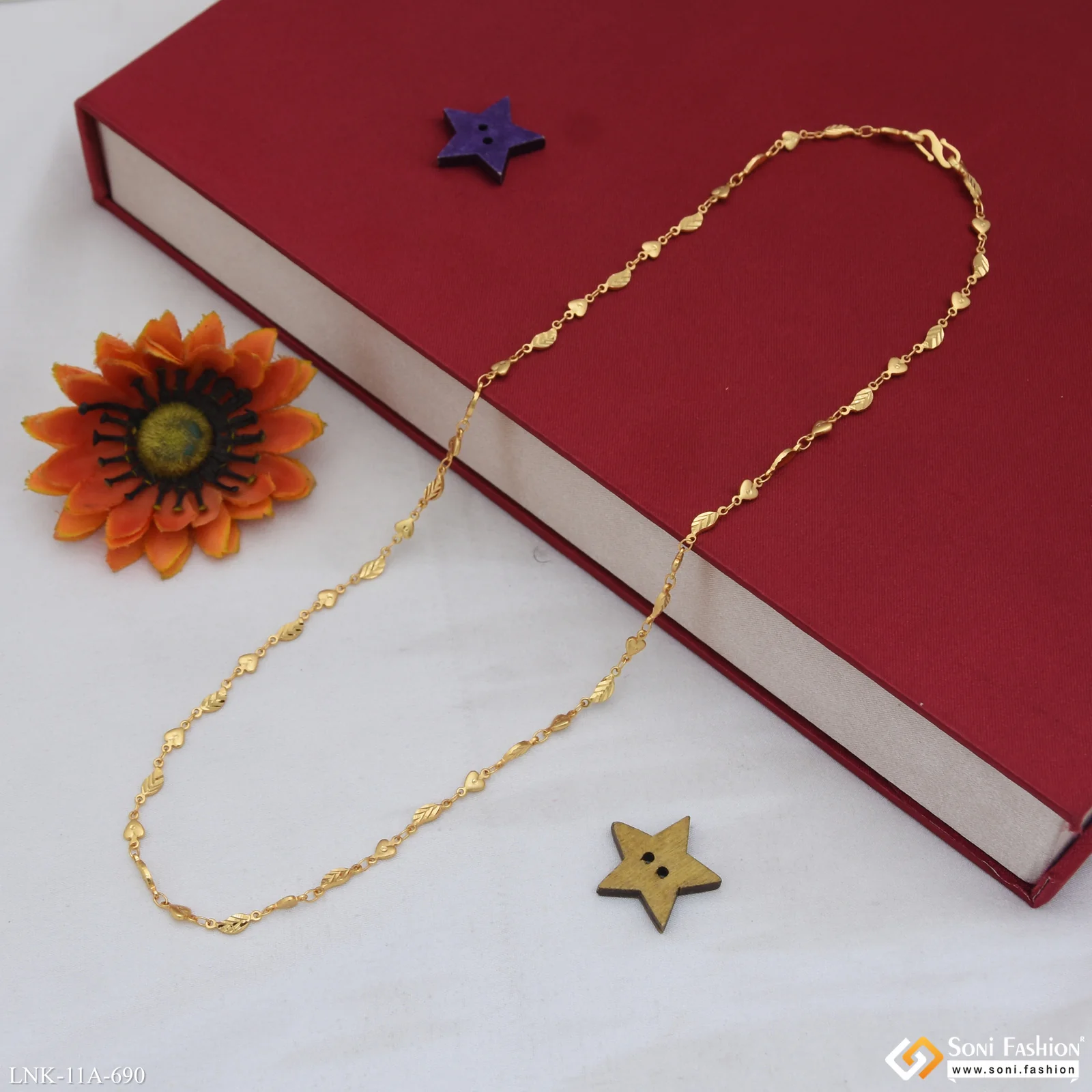 Beautiful Design Gold Plated Chain for Ladies - Style A690 - Image 5