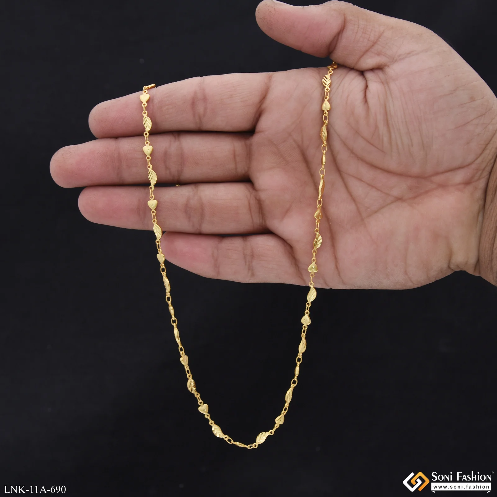 Beautiful Design Gold Plated Chain for Ladies - Style A690 - Image 6