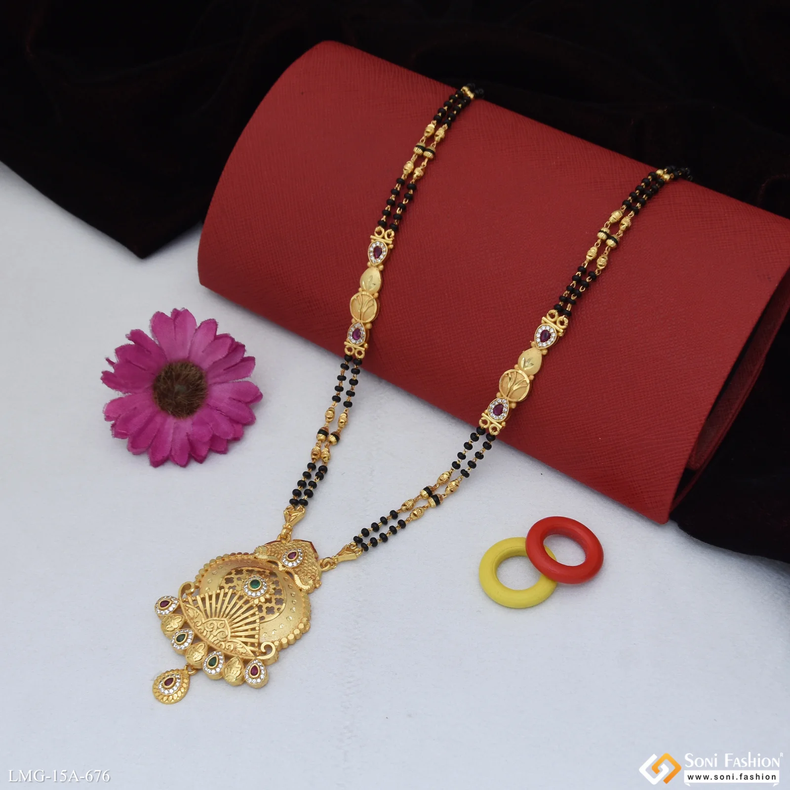 Beautiful Design Gold Plated Mangalsutra for Women - Style A676 - Image 3