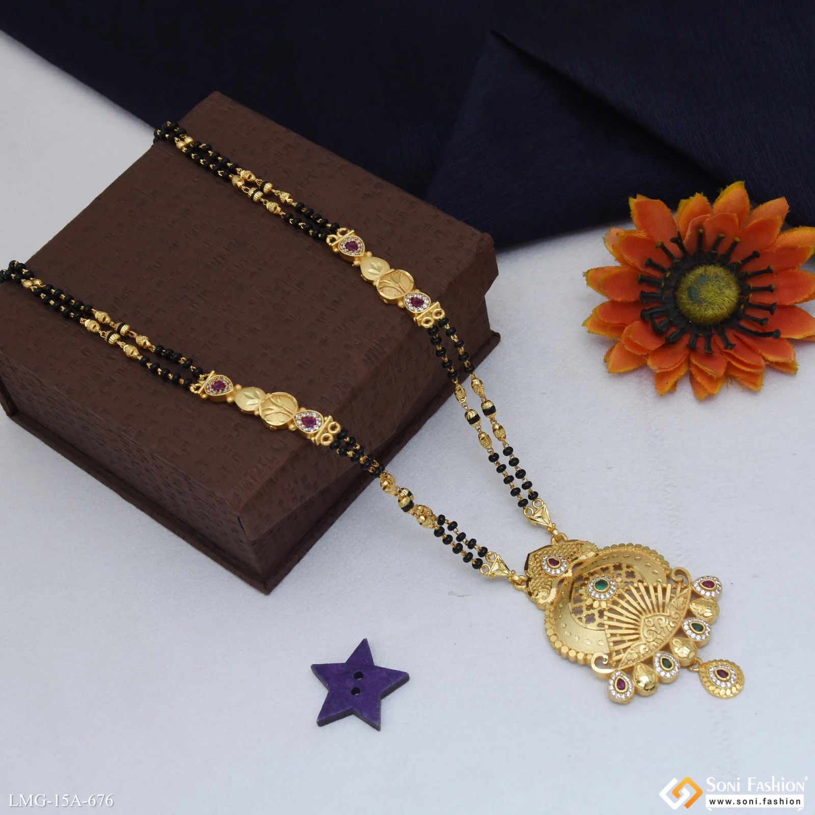 Beautiful Design Gold Plated Mangalsutra for Women - Style A676 - Image 4
