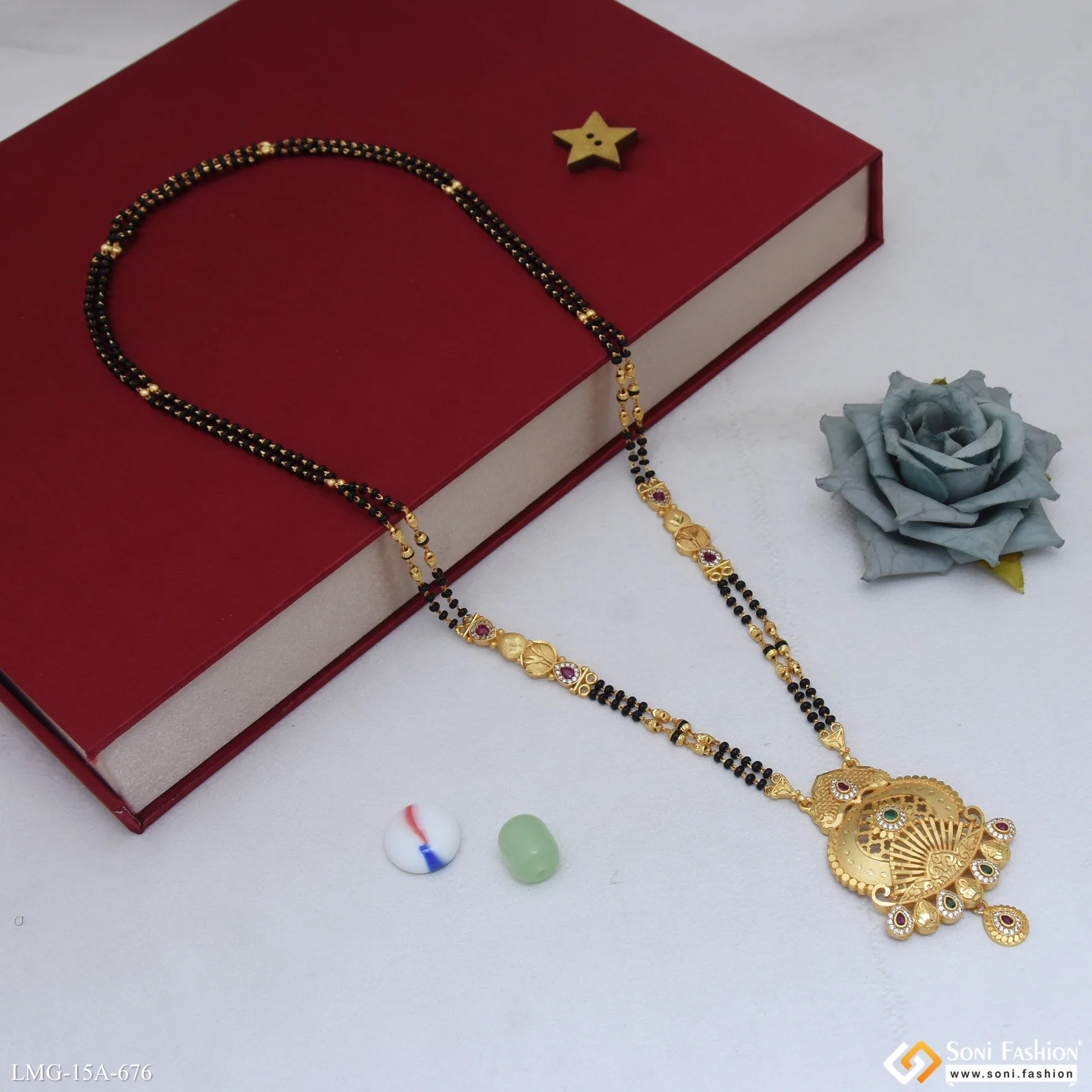 Beautiful Design Gold Plated Mangalsutra for Women - Style A676 - Image 5