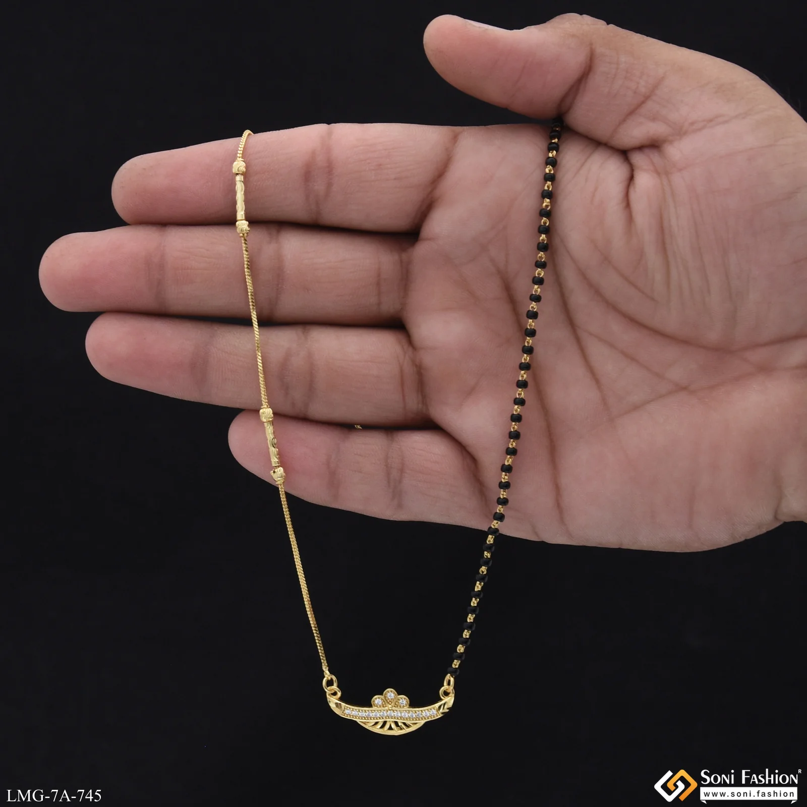 Beautiful Design Gold Plated Mangalsutra for Women - Style A745 - Image 3