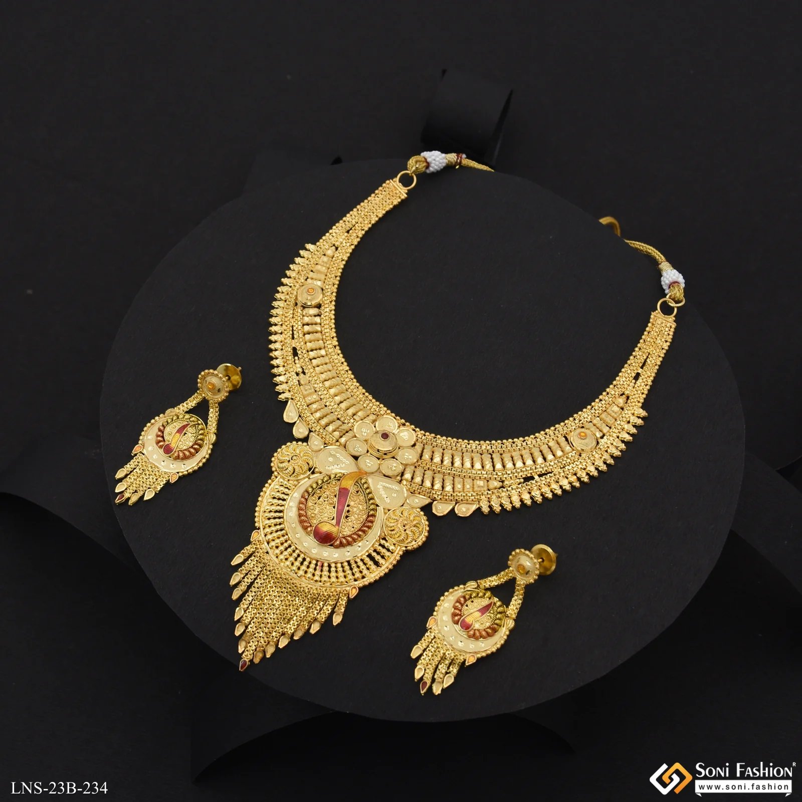 Beautiful Design Gold Plated Necklace Set for Women - Style B234 - Image 2