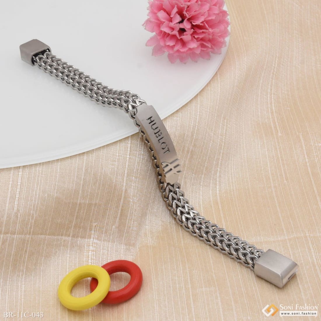 Beautiful Design Premium-Grade Quality Silver Color Bracelet for Men - Style C043 - Image 4