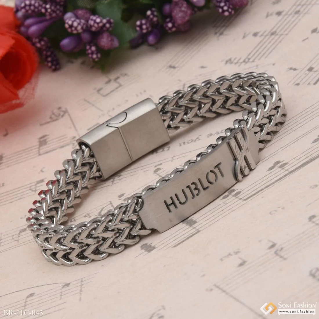 Beautiful Design Premium-Grade Quality Silver Color Bracelet for Men - Style C043 - Image 5