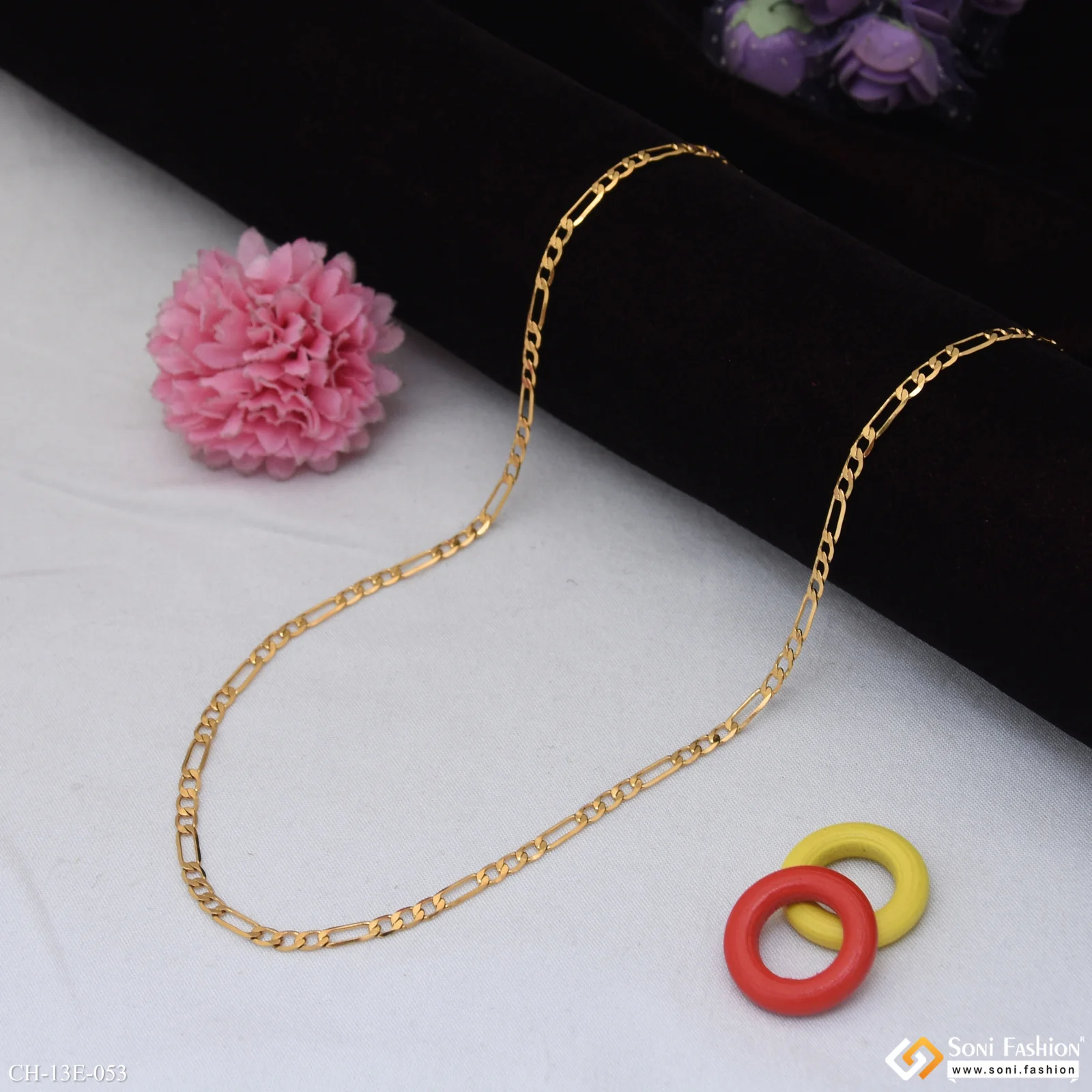 Best Quality 18k Gold Plated Sachin Chain for Men - Style E053 - Image 3