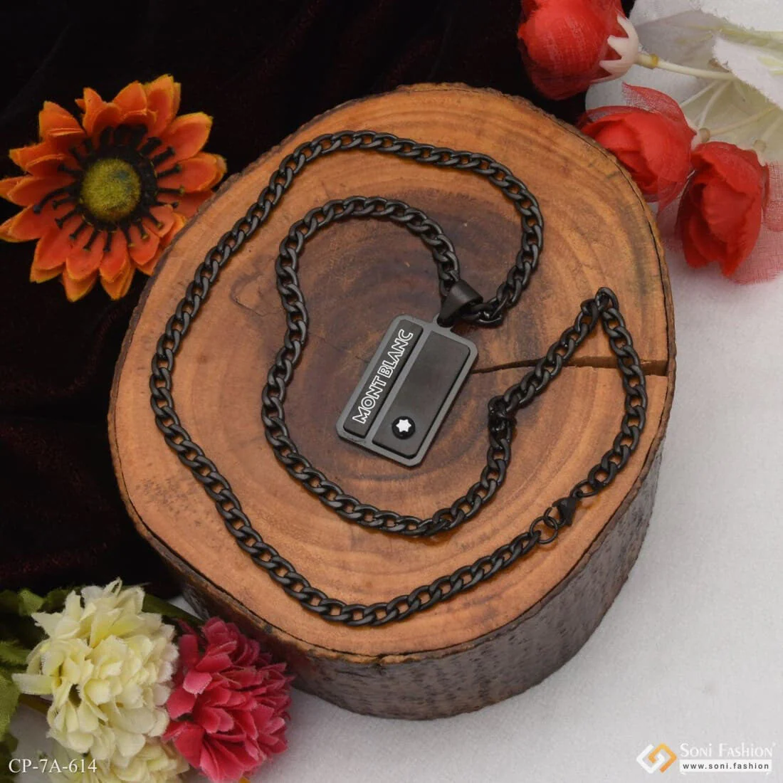 Best Quality Durable Design Black Color Chain Pendant Combo for Men - Style A614 - Image 5