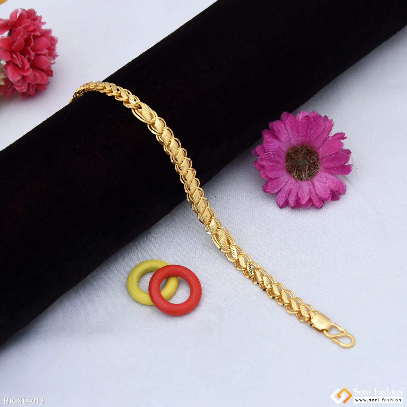 Best Quality Durable Design Gold Plated Kohli Bracelet for Men - Style D013 - Image 6