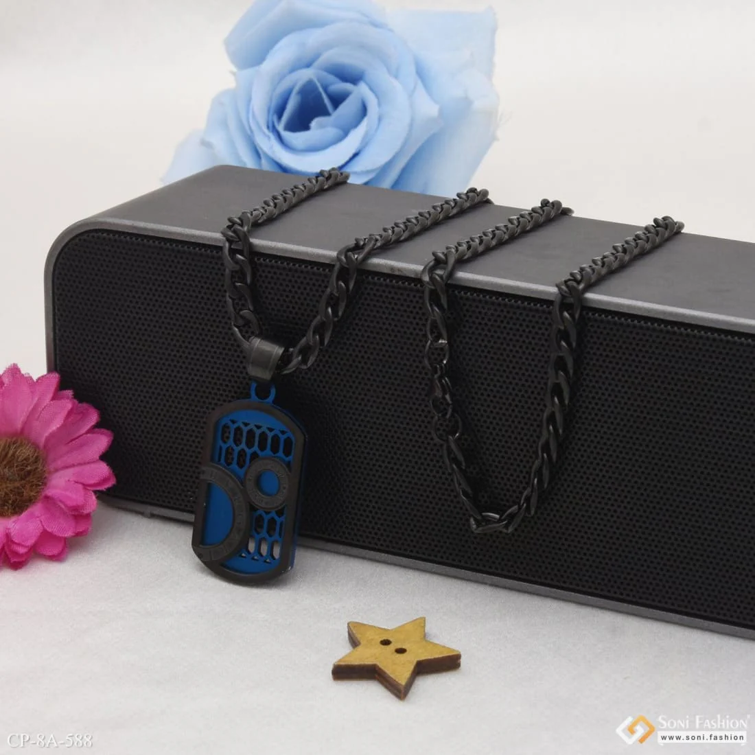 Best Quality Elegant Design Black Color Chain Pendant Combo for Men - Style A588 - Image 3