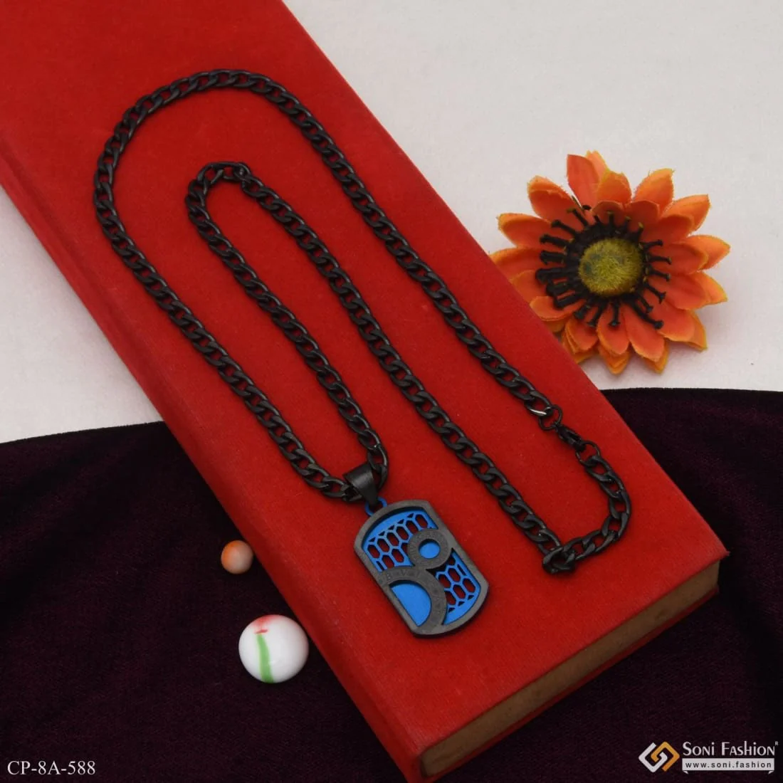 Best Quality Elegant Design Black Color Chain Pendant Combo for Men - Style A588 - Image 4