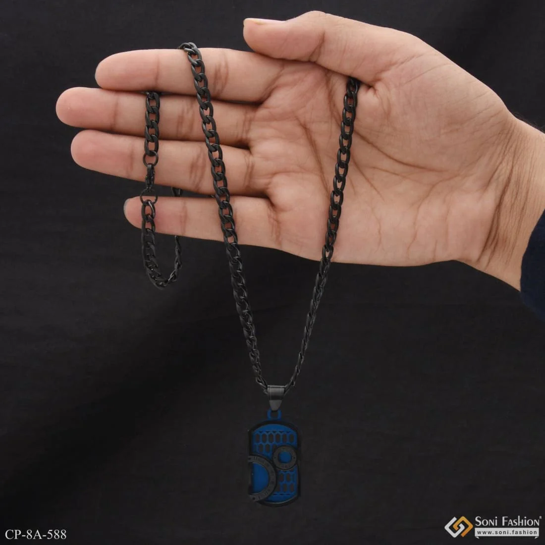 Best Quality Elegant Design Black Color Chain Pendant Combo for Men - Style A588 - Image 5