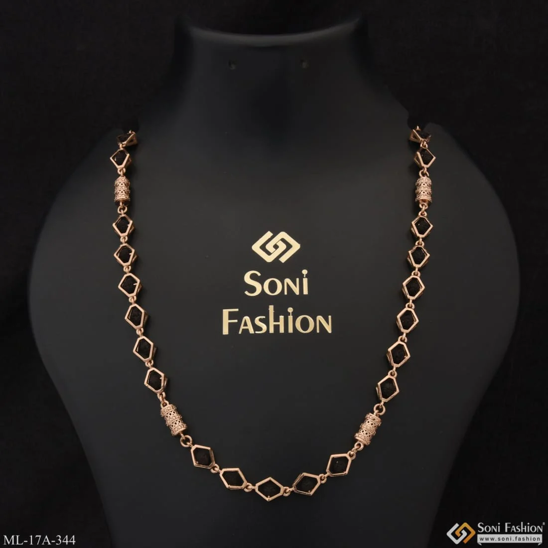 Best Quality Fashionable Design Rose Gold Color Rudraksha Mala for Men - Style A344 - Image 2
