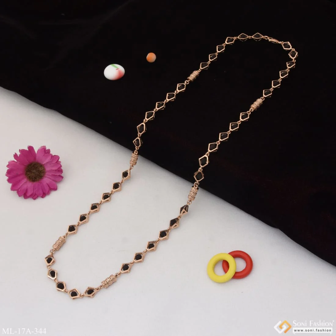 Best Quality Fashionable Design Rose Gold Color Rudraksha Mala for Men - Style A344 - Image 5